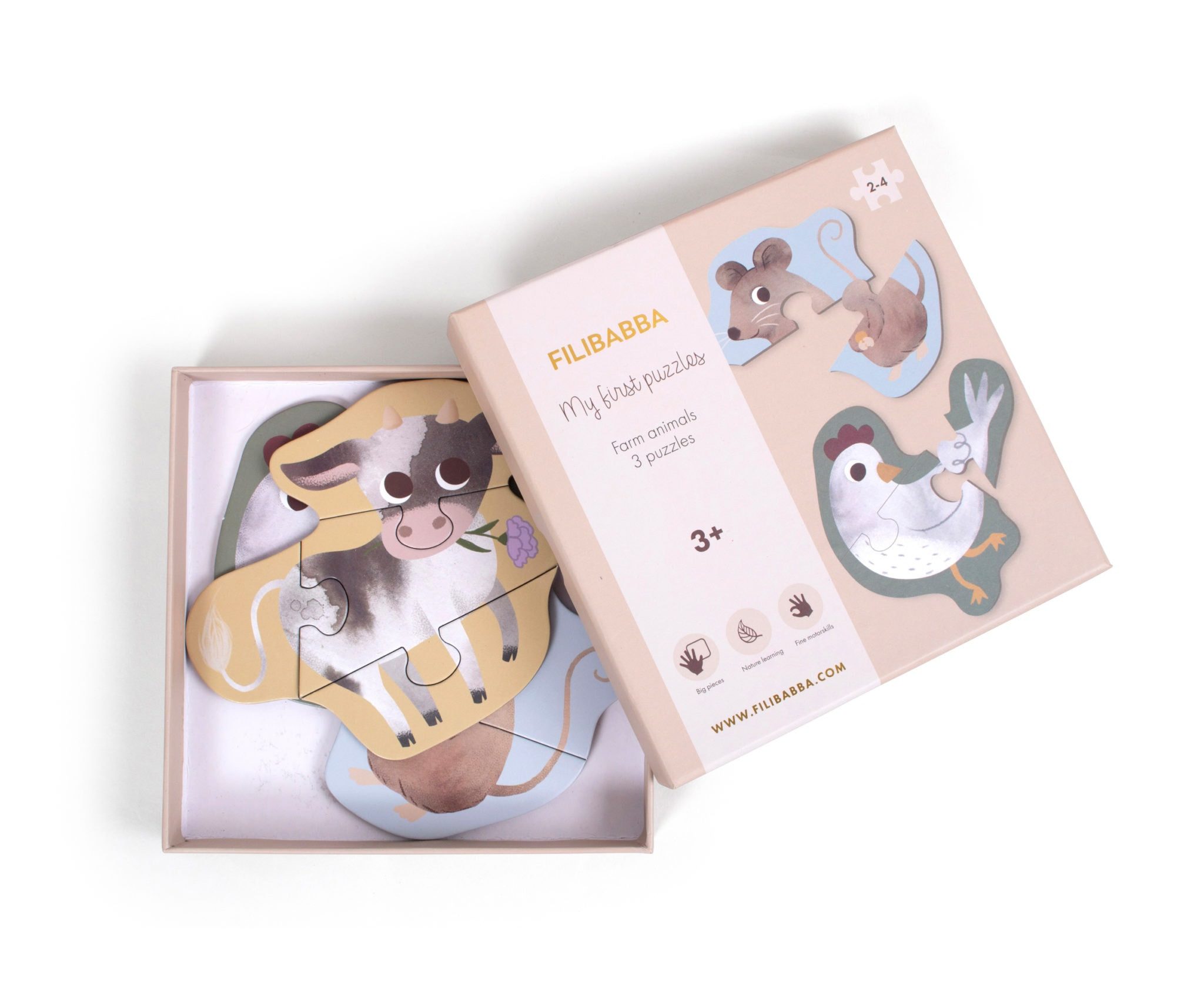 FILIBABBA Puzzle Filibabba Lernpuzzle – 5 Motive: Zählen, Tiere, Wohnen & Z günstig online kaufen