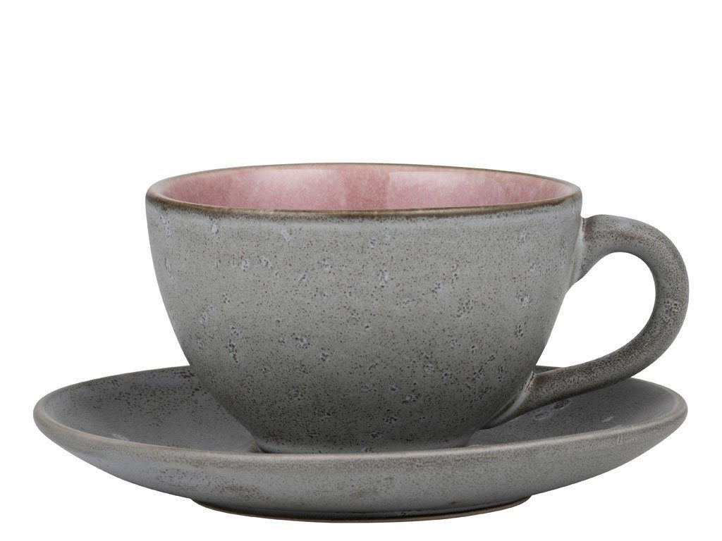 Bitz Untertasse Gastro grey / light pink, 2-tlg.