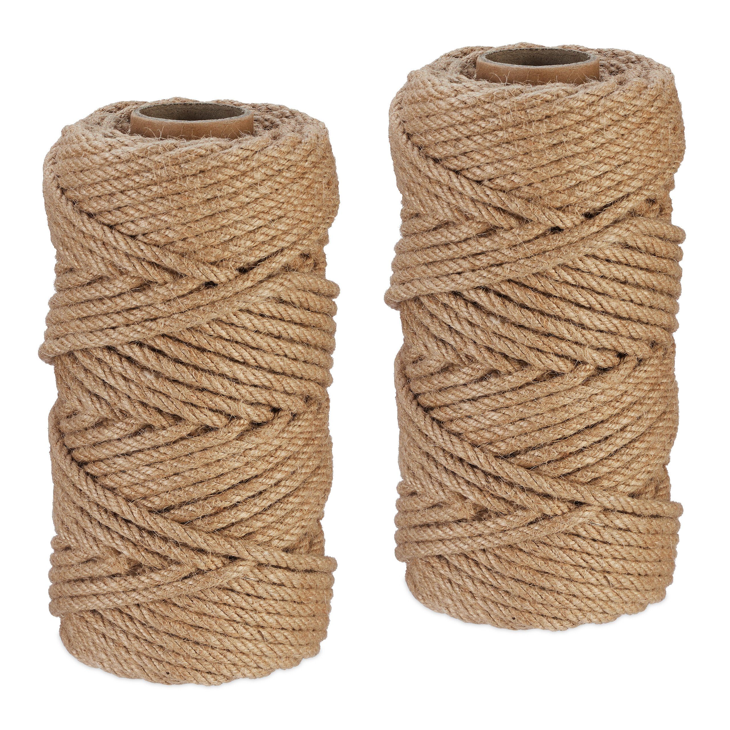 Bastelgarn Juteschnur 6 mm x 50 m 2er Set