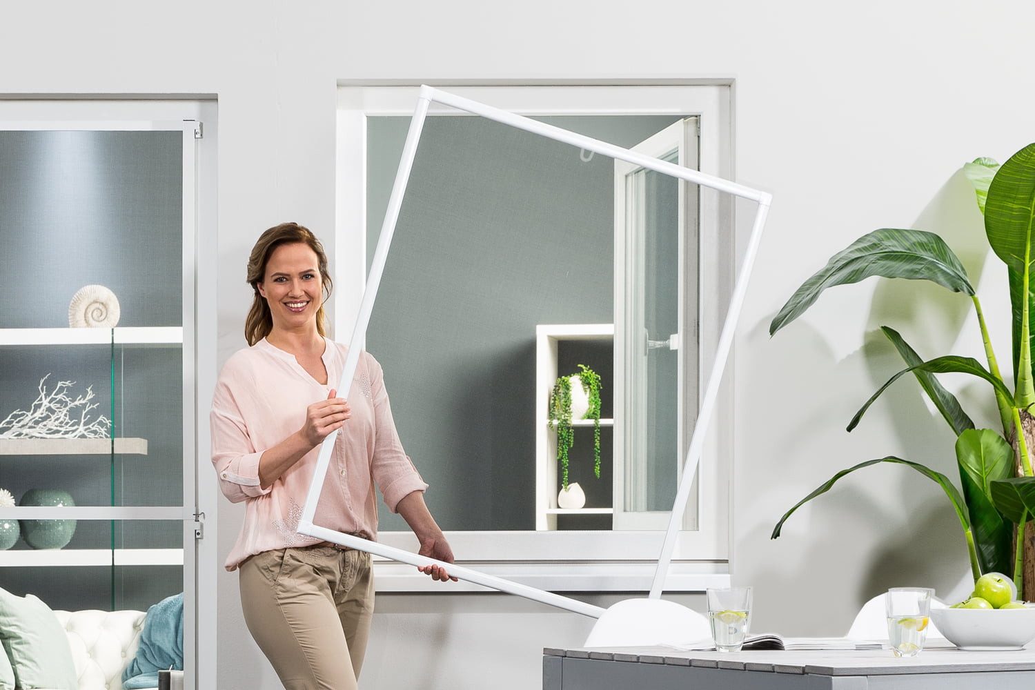 empasa Insektenschutz-Fensterrahmen "BASIC", Fliegengitterfenster Insektenschutz Fenster BASIC Alu