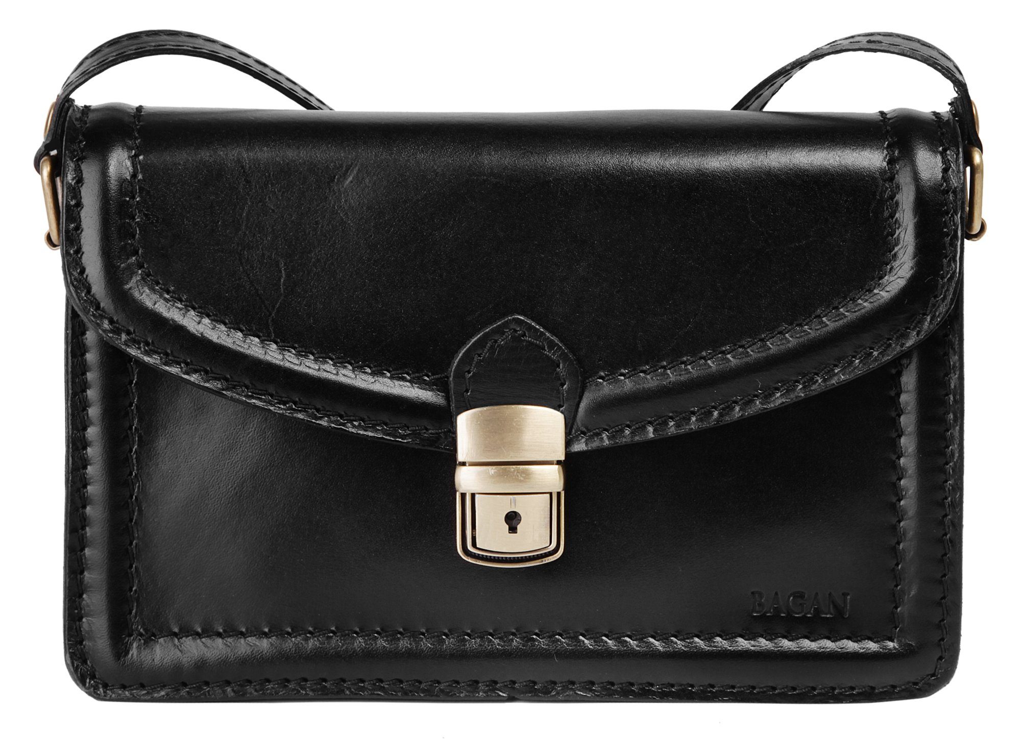 Bagan Umhängetasche, echt Leder, Made in Italy