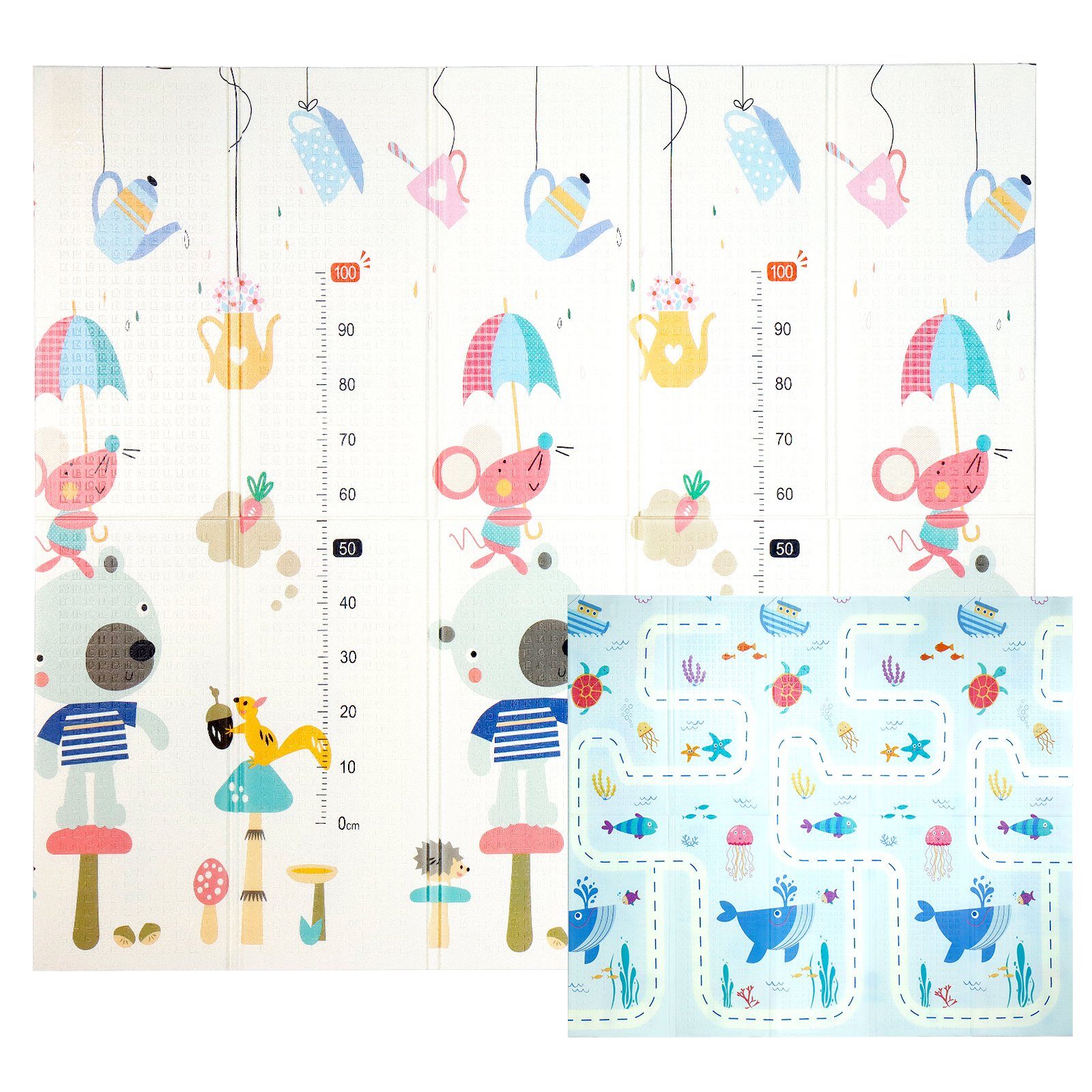 CCLIFE Spielmatte Krabbelmatte Spielmatte Babymatte Faltbar klappbar Wasserdicht, klappbar