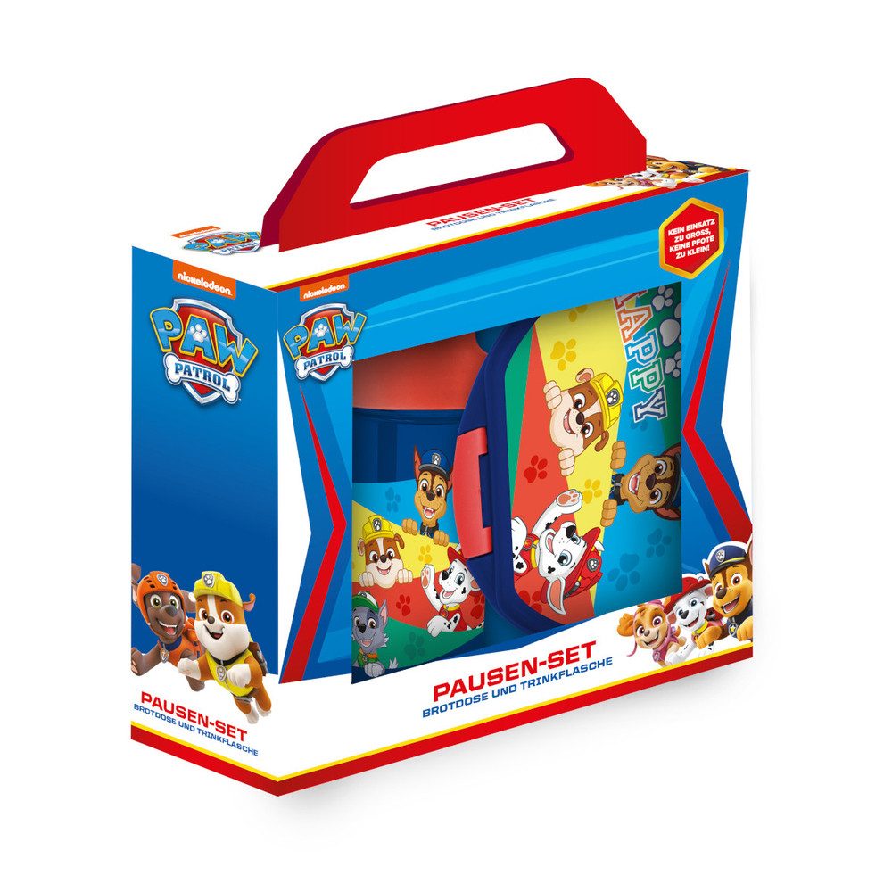 p:os Aufbewahrungsdose Paw Patrol - Pausen-Set - Brotdose und Trinkflasche - blau/rot