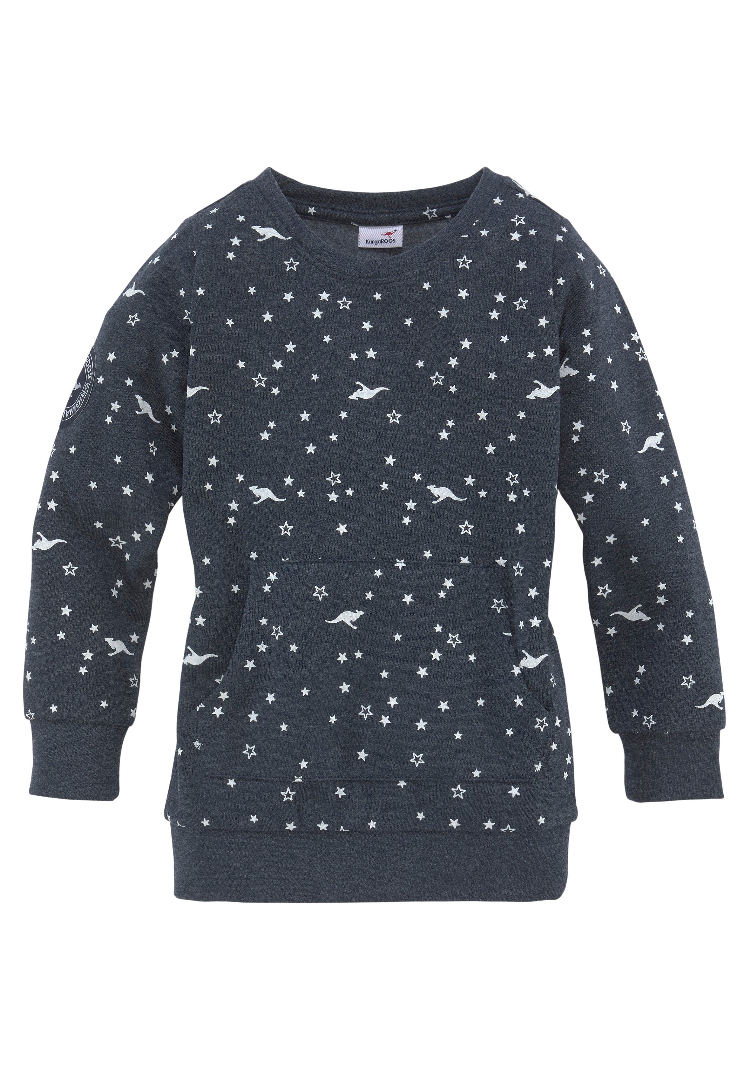 KangaROOS Longsweatshirt Kängurutasche mit