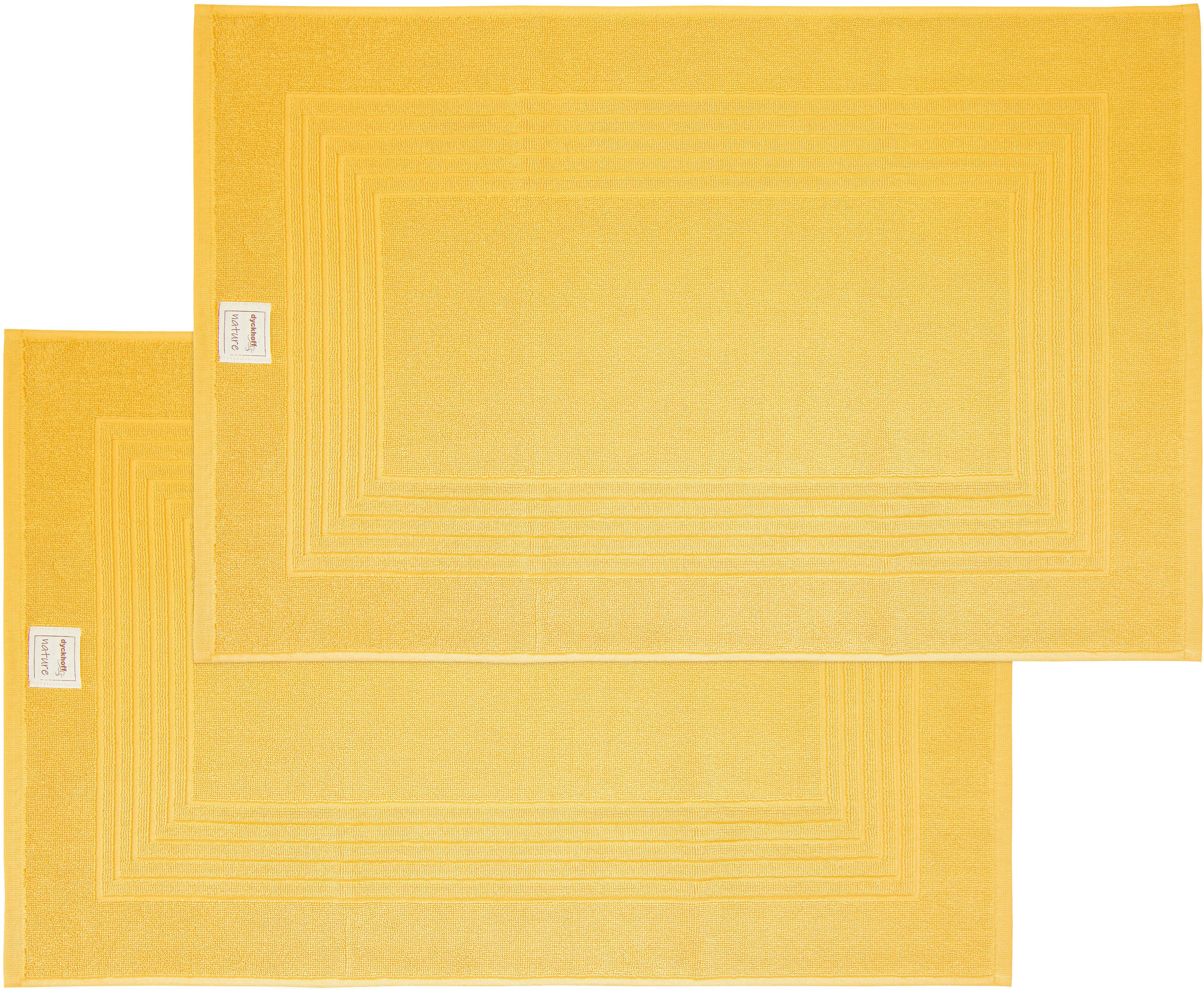 Dyckhoff Hotelmatte Nature, Höhe 3 mm, beidseitig nutzbar, Baumwolle, rechteckig, 2 teilig