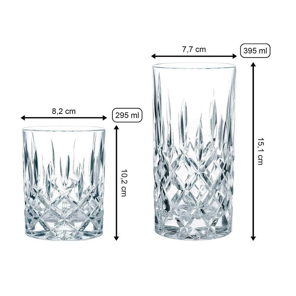 Nachtmann Longdrinkglas Nachtmann Nobelesse Bargläser-Set 12 tlg., Kristallglas