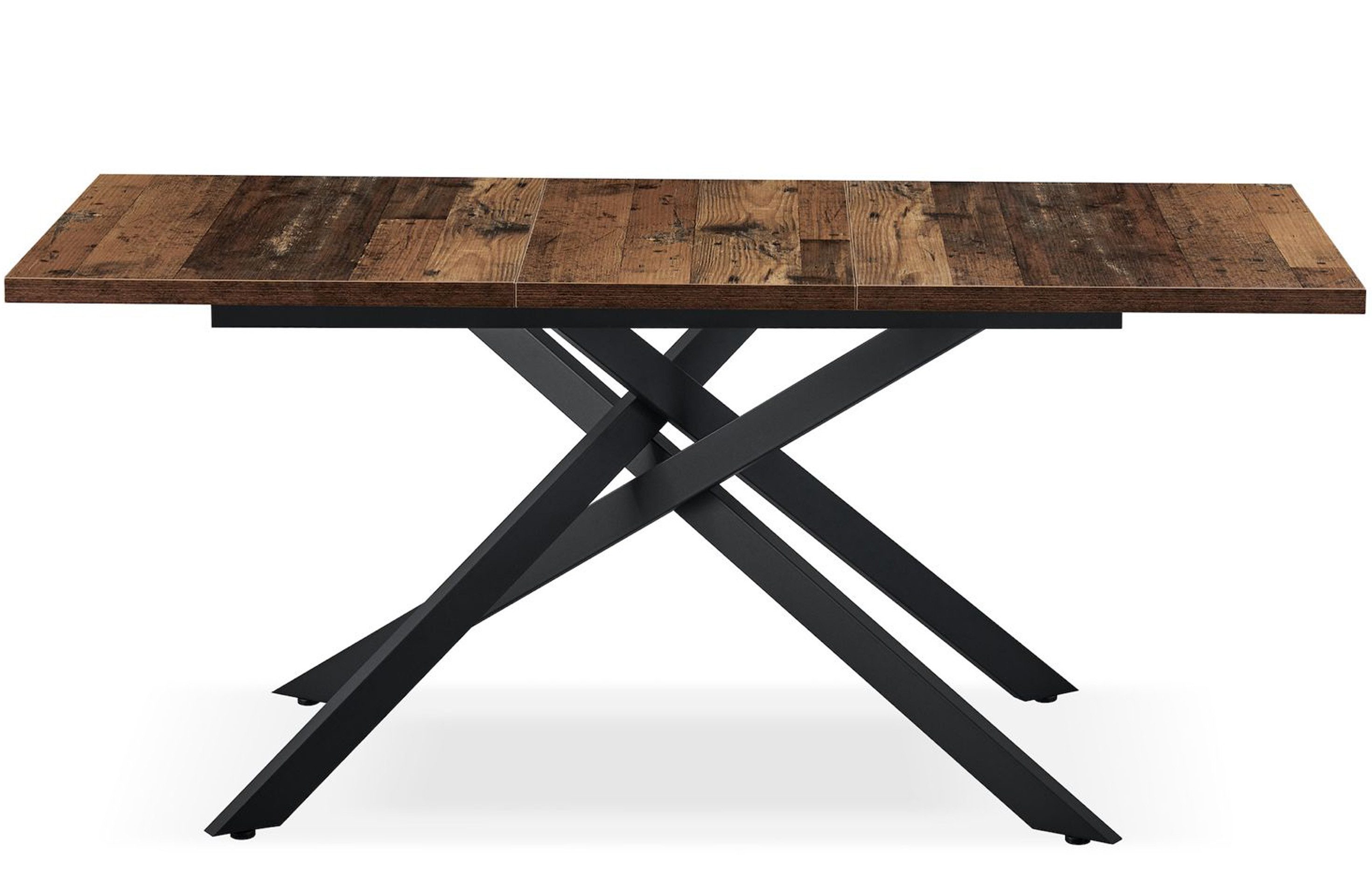 B&D home Esstisch LARS, Metallgestell schwarz oder weiß, ausziehbar 120-160 günstig online kaufen