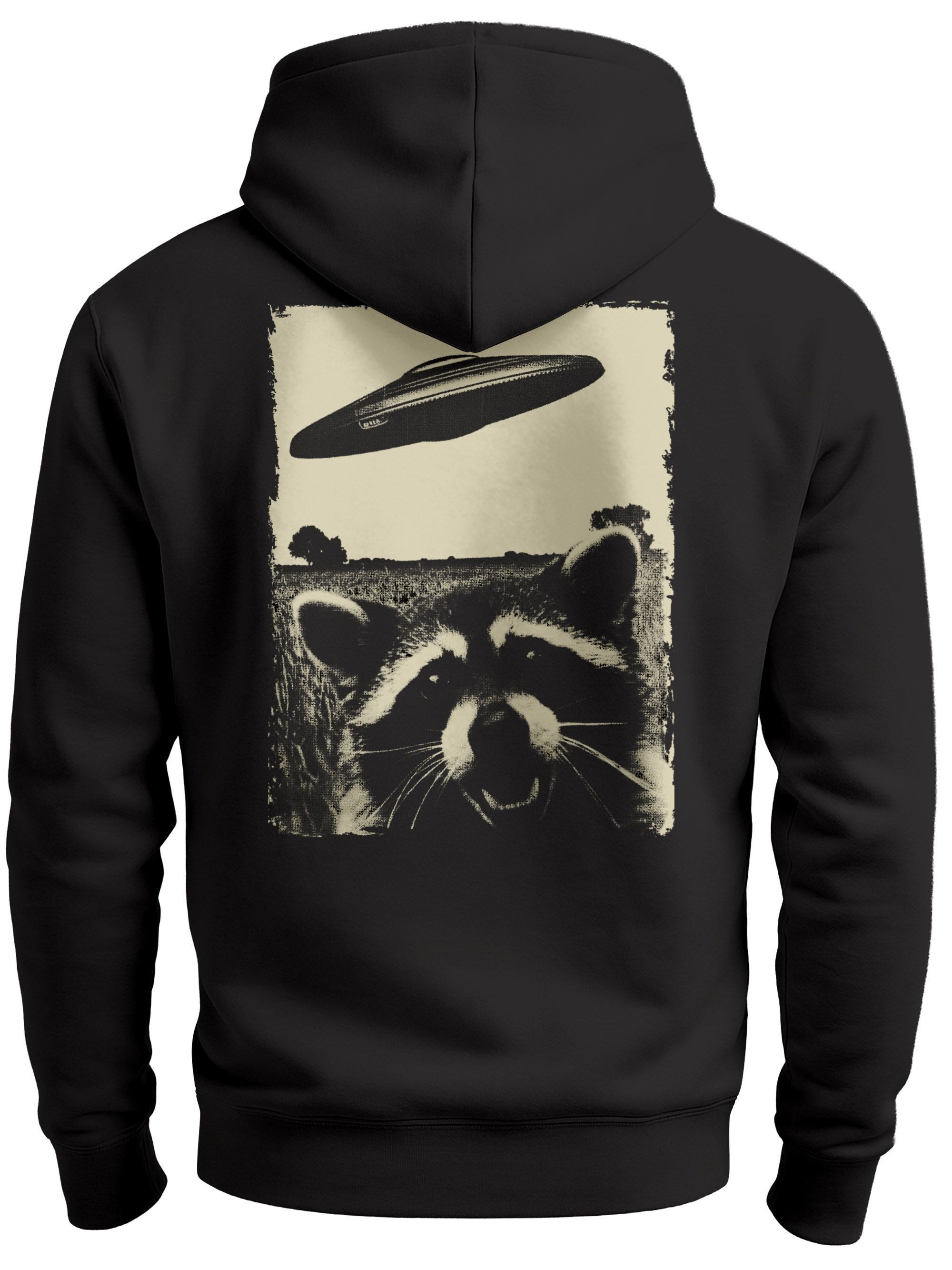 Neverless Hoodie Hoodie Backprint Herren UFO günstig online kaufen