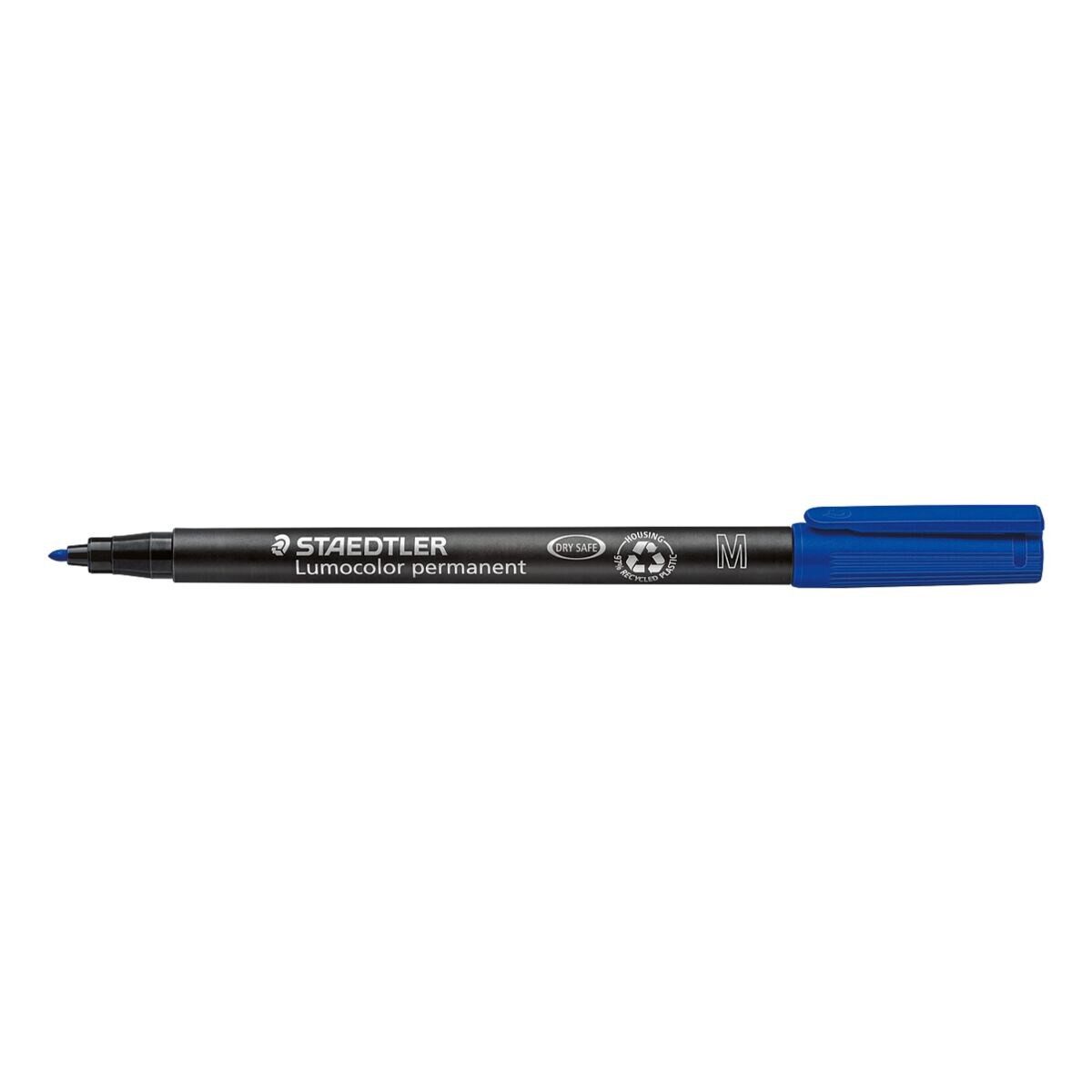 STAEDTLER Permanentmarker Lumocolor permanent M, (1-tlg), wisch- und wasserfest