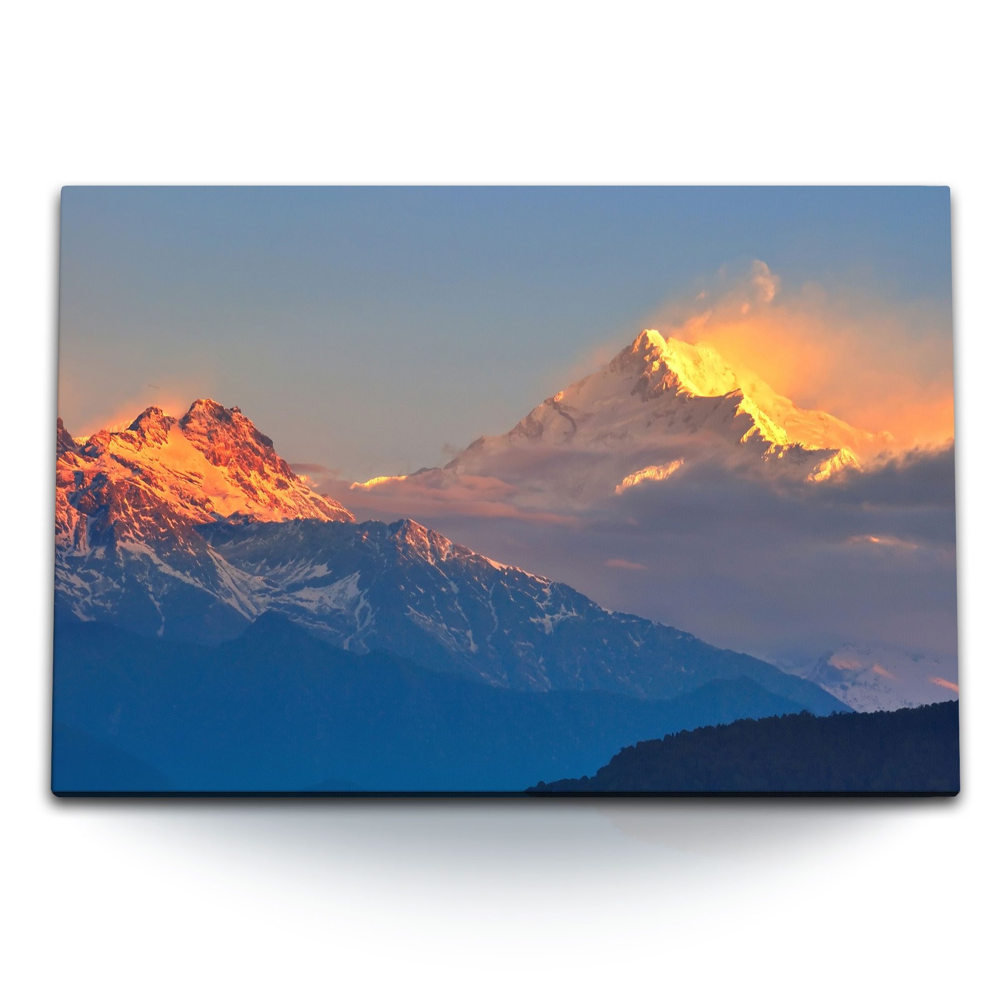Leinwandbild 120x80cm Wandbild auf Leinwand Berge Berggipfel Schneegipfel Himalaya