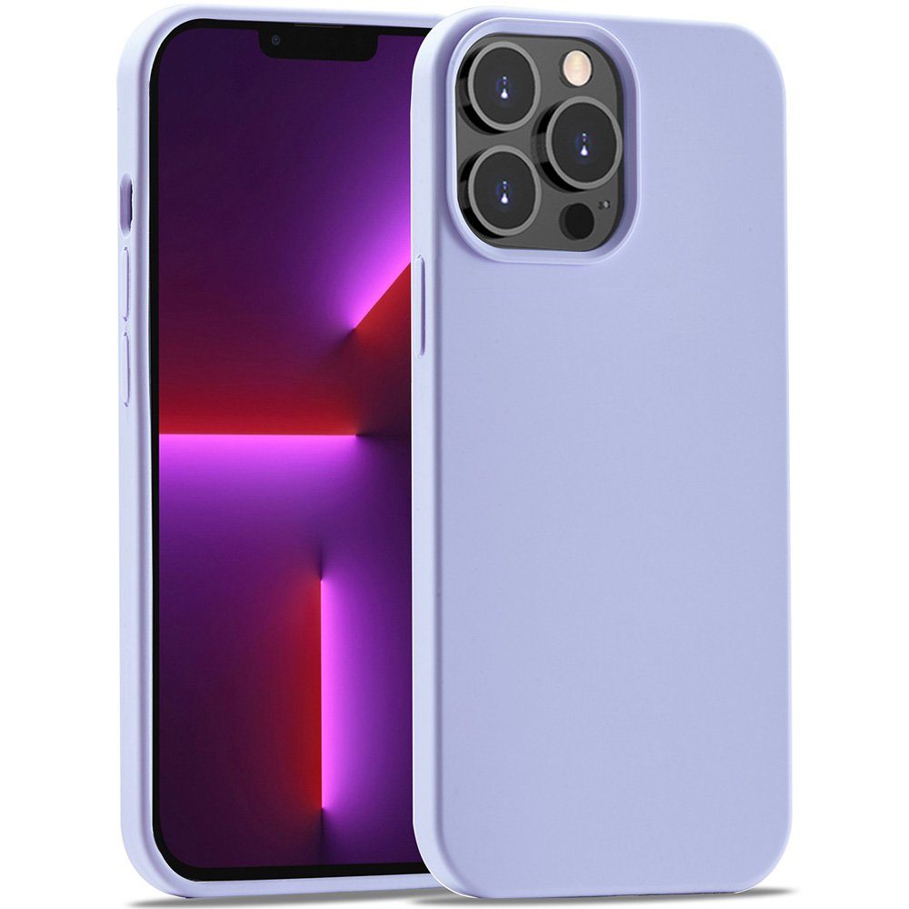 FITSU Handyhülle Silikon Case für iPhone 13 Pro Max Hülle 6,7 Zoll, Schlanke Handyschale Soft Case Schutzhülle mit Kameraschutz Slim Cover