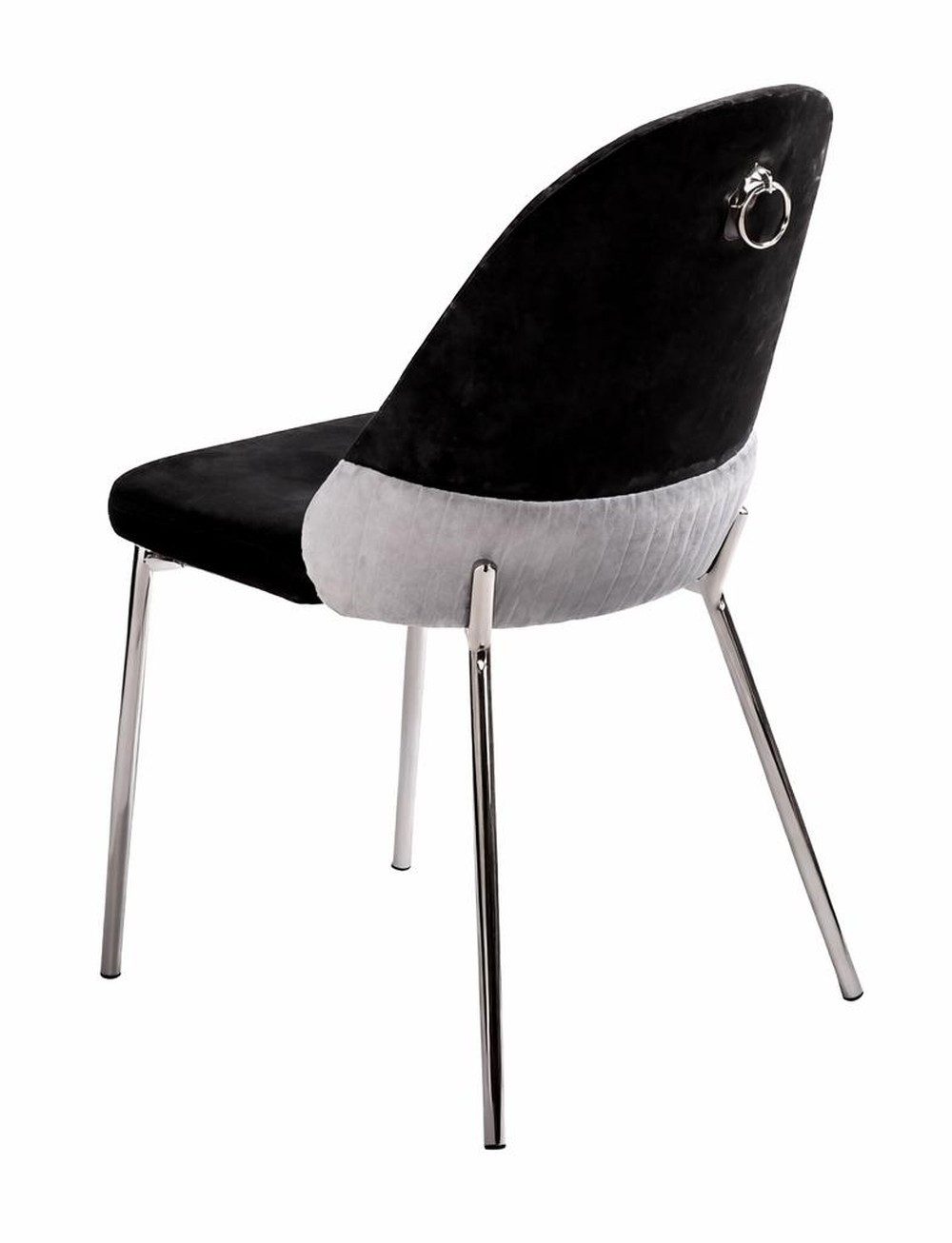 Xlmoebel Esszimmerstuhl Bequemer schwarzer Esszimmerstuhl im modernen Design aus Stoff, Made in Europa