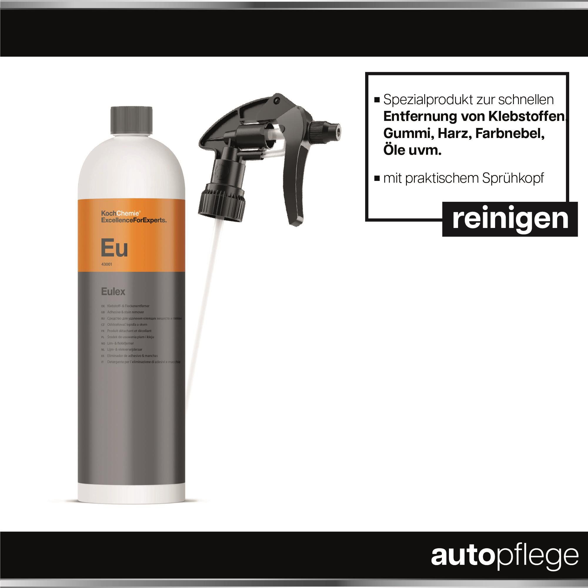 Koch Chemie Koch Chemie Eulex 1L Klebstoff Fleckenentferner Auto-Reinigungsmittel (Mikrofasertuch - Sprühkopf)