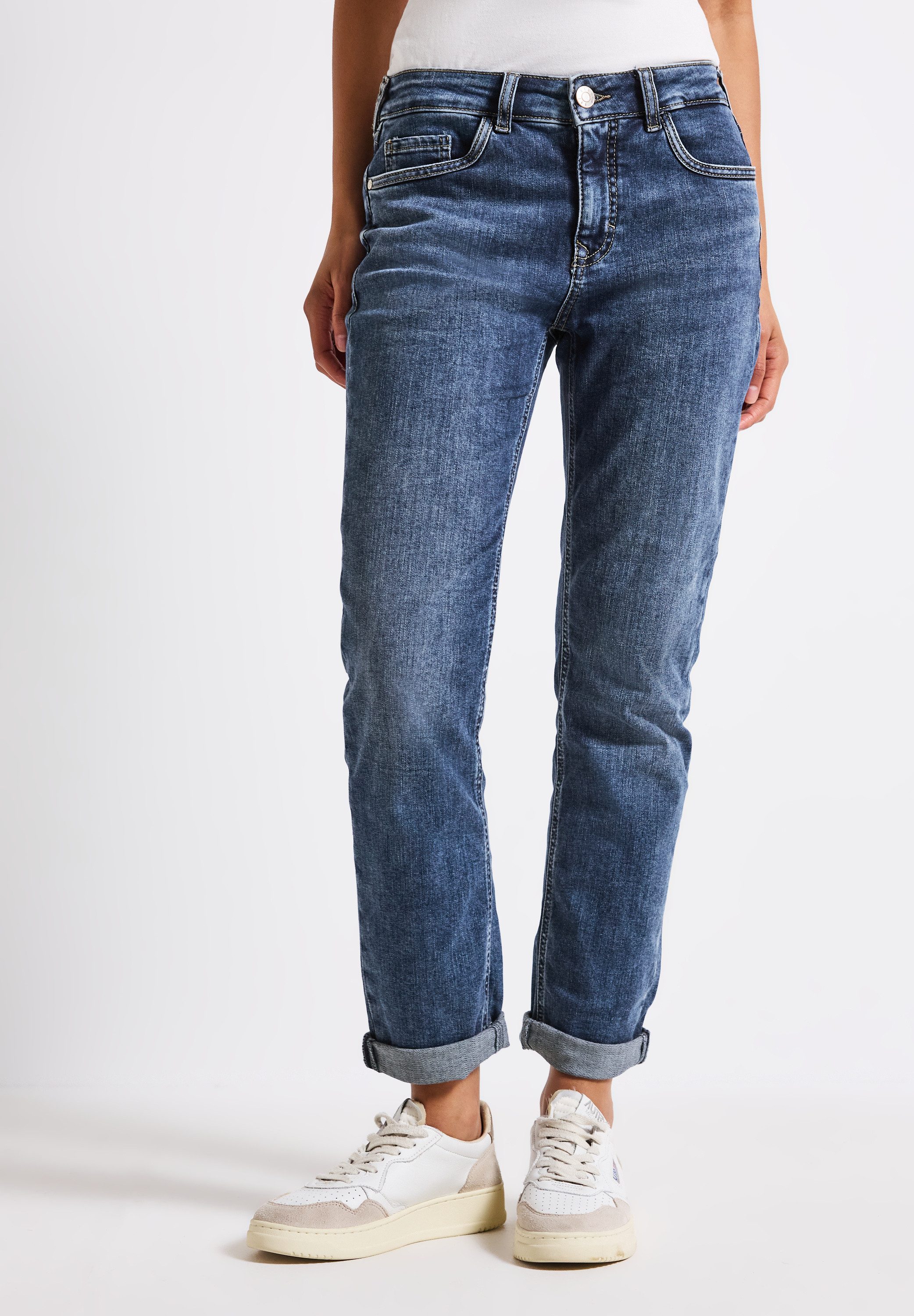 STREET ONE Loose-fit-Jeans, Middle Waist günstig online kaufen