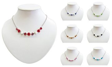 LUISIA® Collier Halskette "Lenja" mit Rosen und Kristallen von Swarovski® (inkl. Schmuckbox)