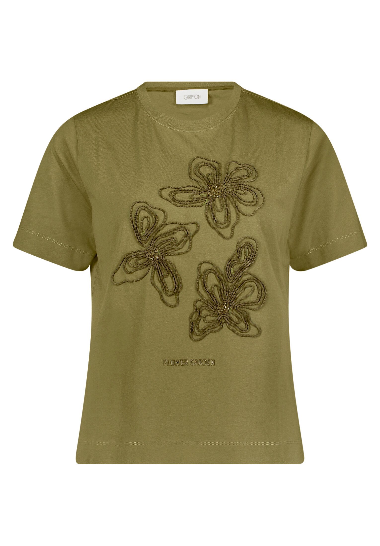 Cartoon Kurzarmshirt Damen mit Rundhalsausschnitt (1-tlg)