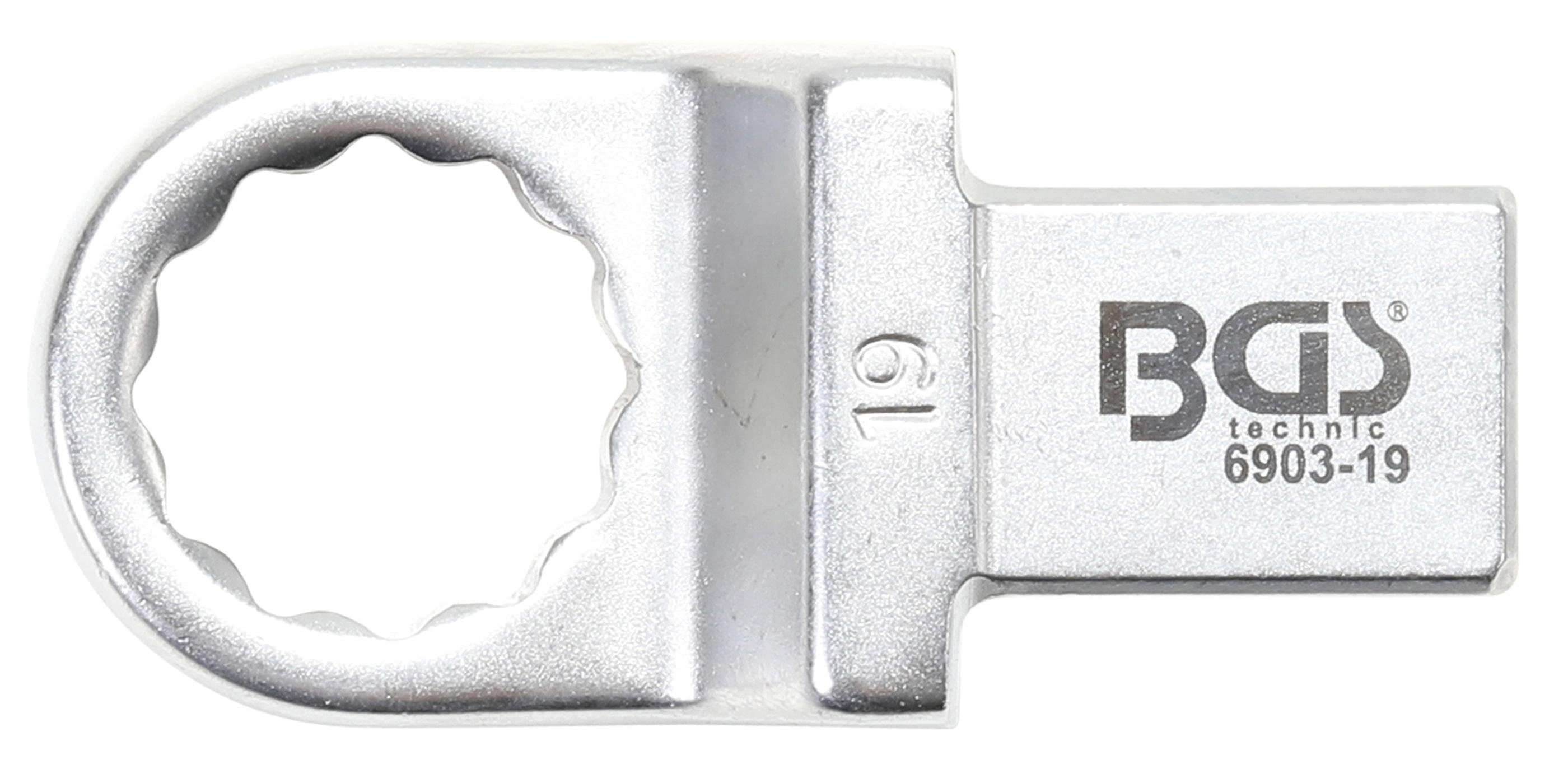 BGS technic Ausstechform Einsteck-Ringschlüssel, 19 mm, Aufnahme 14 x 18 mm