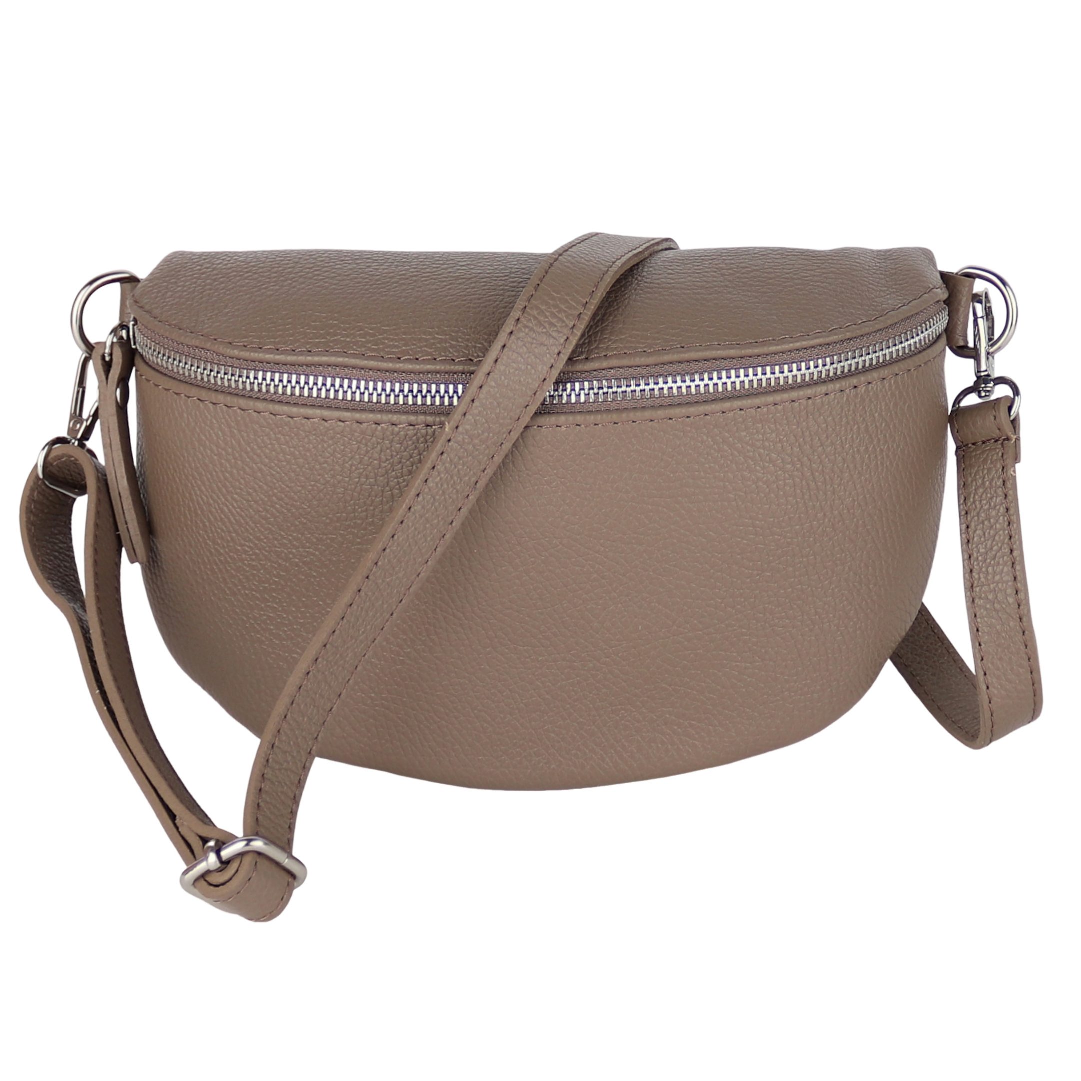 Bauchtasche Damen, Echtleder, Leder, Made in Italy, Umhängetasche, Brusttasche