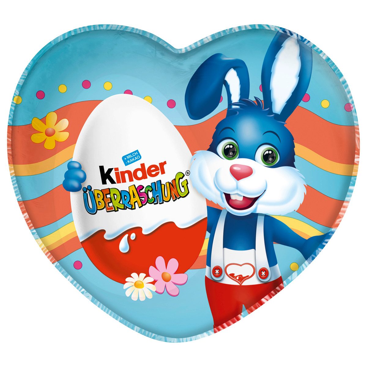 kinder Schokolade, Kinder Schokolade Herz mit Überraschung Vollmilchschokohohlkörper 53g