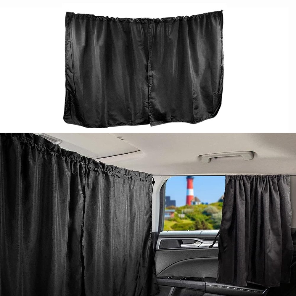 Agger Sonnenschutz-Fensterfolie 3er Set Sichtschutz Vorhänge, Fenster Verdunkelung Sonnenschutz, Privatsphäre Vorhang Abnehmbarer Sichtschutz Auto für Alle Auto