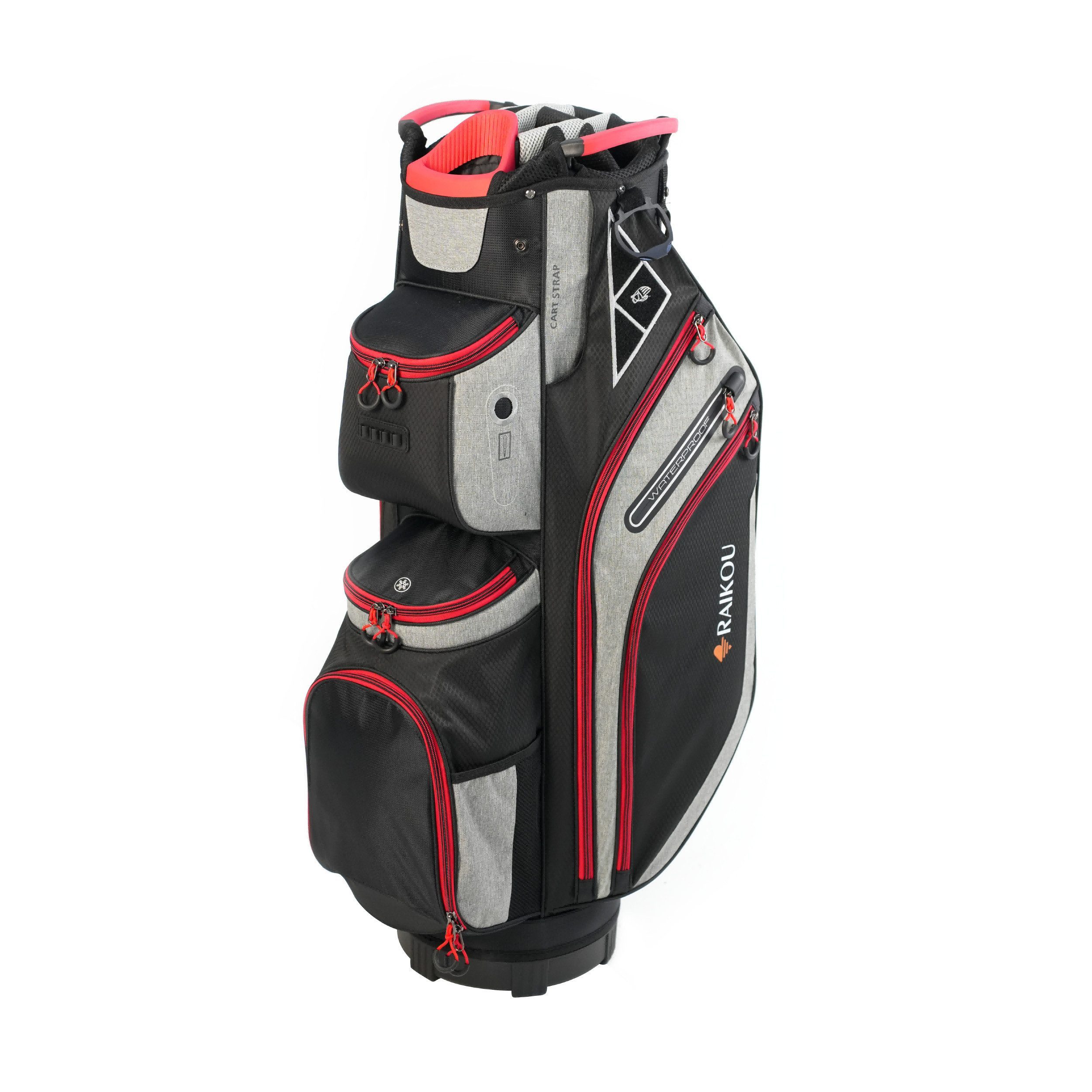 M-Diamant Golfballtasche Golf Cartbag Silencio 2 Wasserdichte Golftasche mit 14-fach 9 Taschen, 14-fach durchgehende Schlägerunterteilung; 9 Taschen inkl. Kühlfach