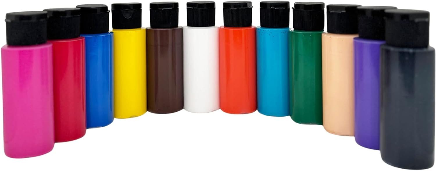 Greenpoint Acrylfarbe Premium Acrylfarben Set 12x60 ml hohe Deckkraft leuchtend, 12 Farben, hochpigmentiert, hohe Deckkraft, leuchtend, wasserbasiert