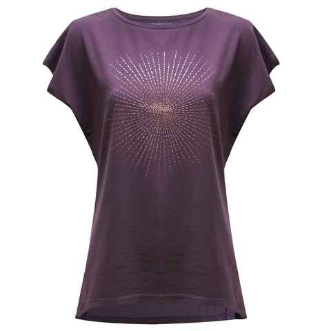 Yogistar Yoga & Relax Shirt Yoga T-Shirt Batwing (1-tlg) Luftiger Fledermaus-Schnitt trifft coolen Metallic-Print.