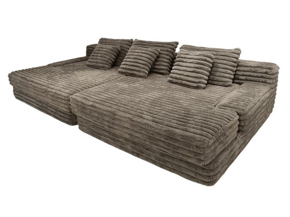 JVmoebel Big-Sofa Luxuriöses graues Sofa von JVMoebel, komprimierbar und bequem