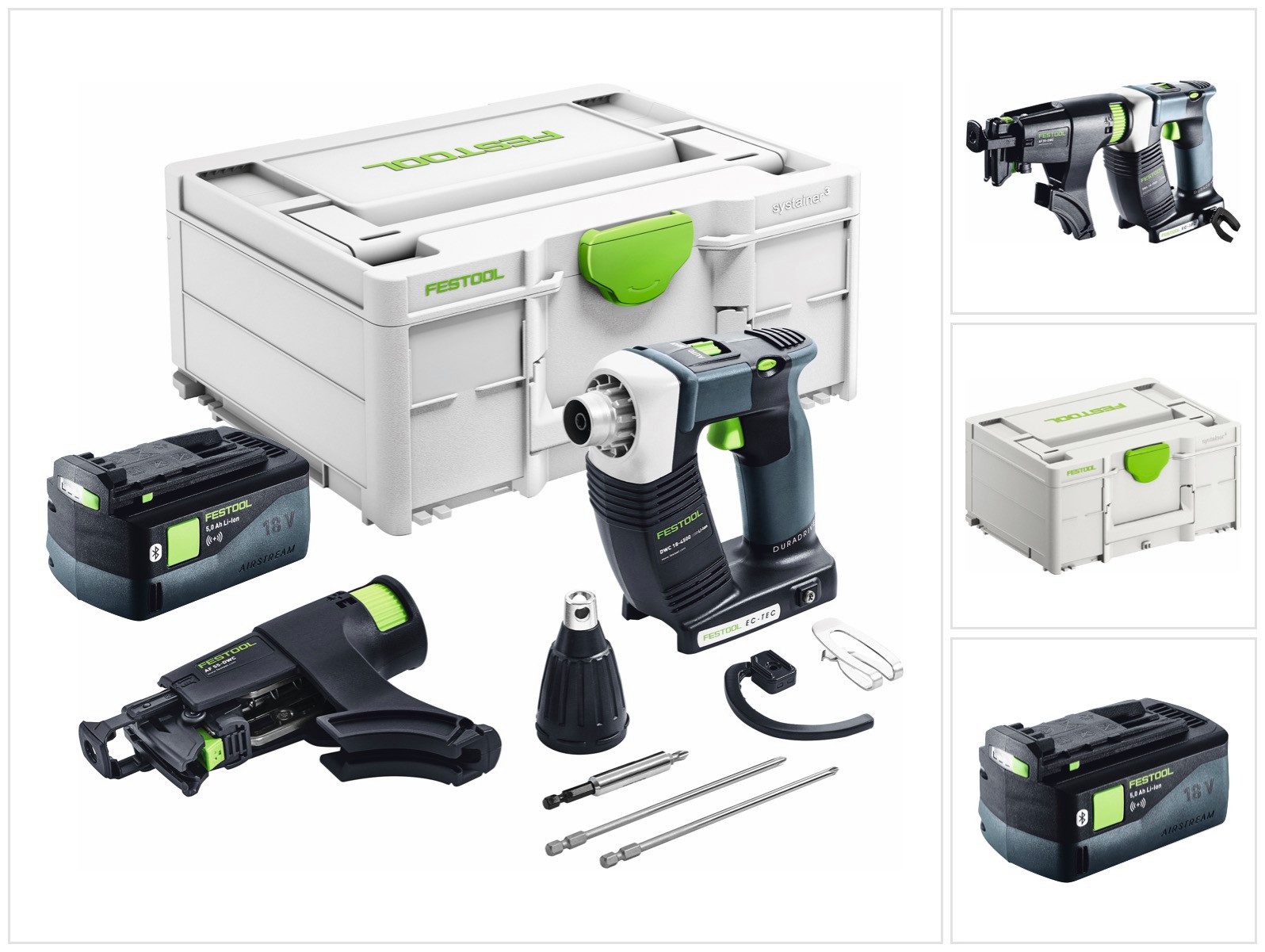 FESTOOL Akku-Schrauber DURADRIVE DWC 18-4500 Basic Akku Bauschrauber 18 V 14 Nm Brushless +