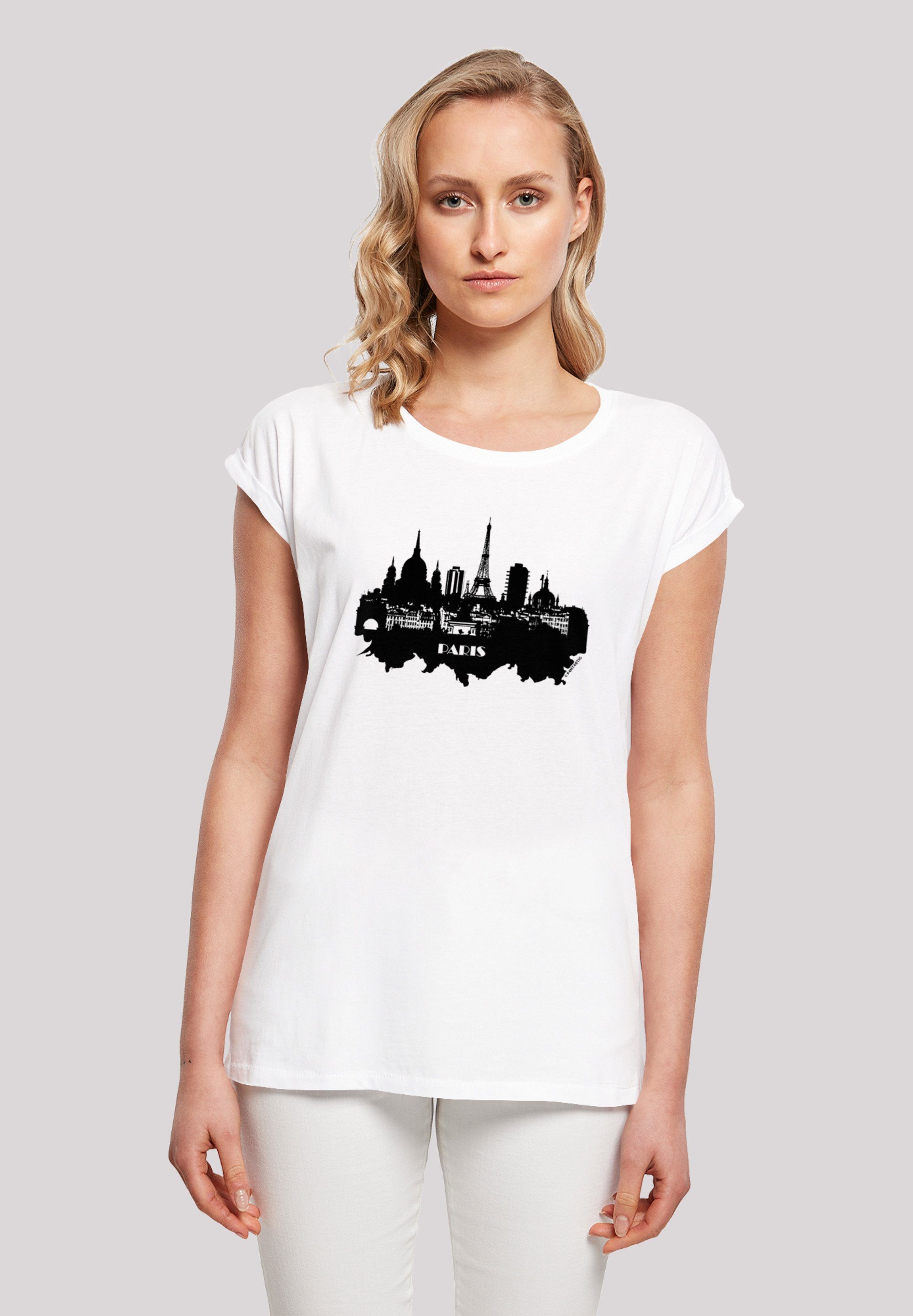 F4NT4STIC T-Shirt PARIS SKYLINE SHORT SLEEVE TEE Print