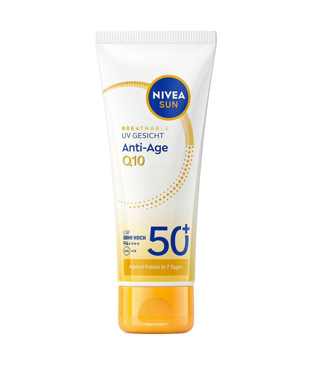 Nivea Sun Anti-Aging-Creme UV Gesicht Q10 Anti Age Creme LSF 50+ 40ml, 1-tlg., patentierte UV-Technologie