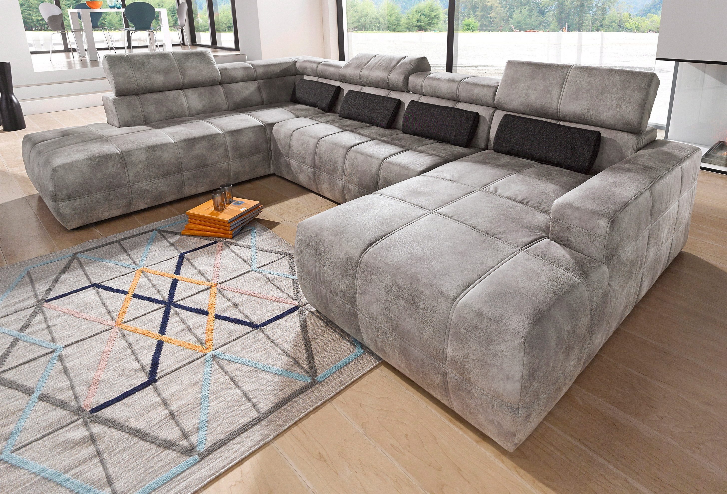 DOMO collection Wohnlandschaft "Brandon, whlw. mit Sitztiefenverstellung, w günstig online kaufen