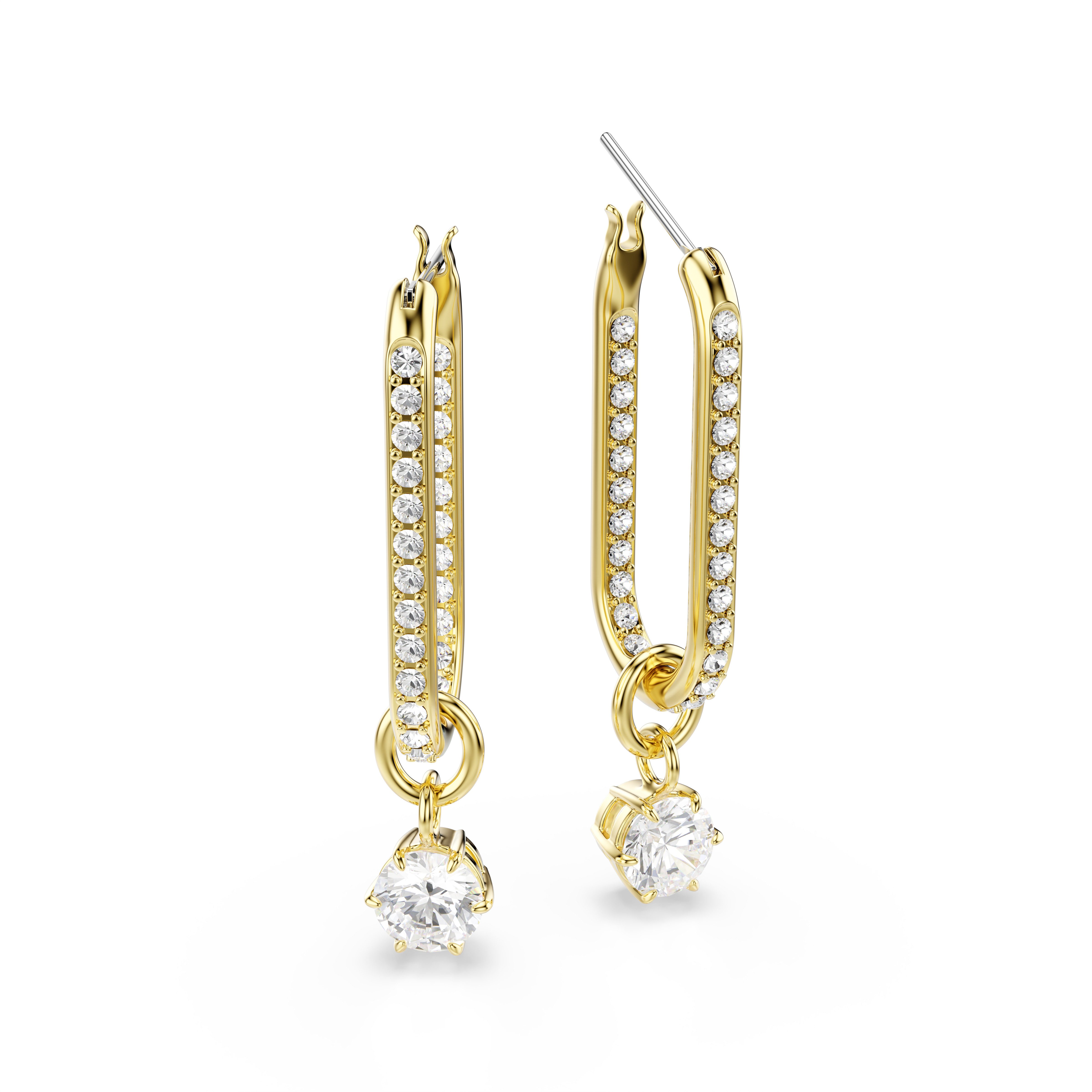 Swarovski Paar Creolen Schmuck Geschenk Constella Ohrringe, Swarovski® Kristall, Swarovski® Zirkonia (s) - Einhänger abnehmbar
