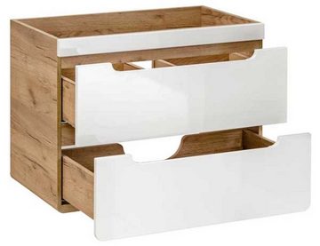 Feldmann-Wohnen Waschbeckenschrank Aruba (1-St) 80x46x59cm Farbe wählbar