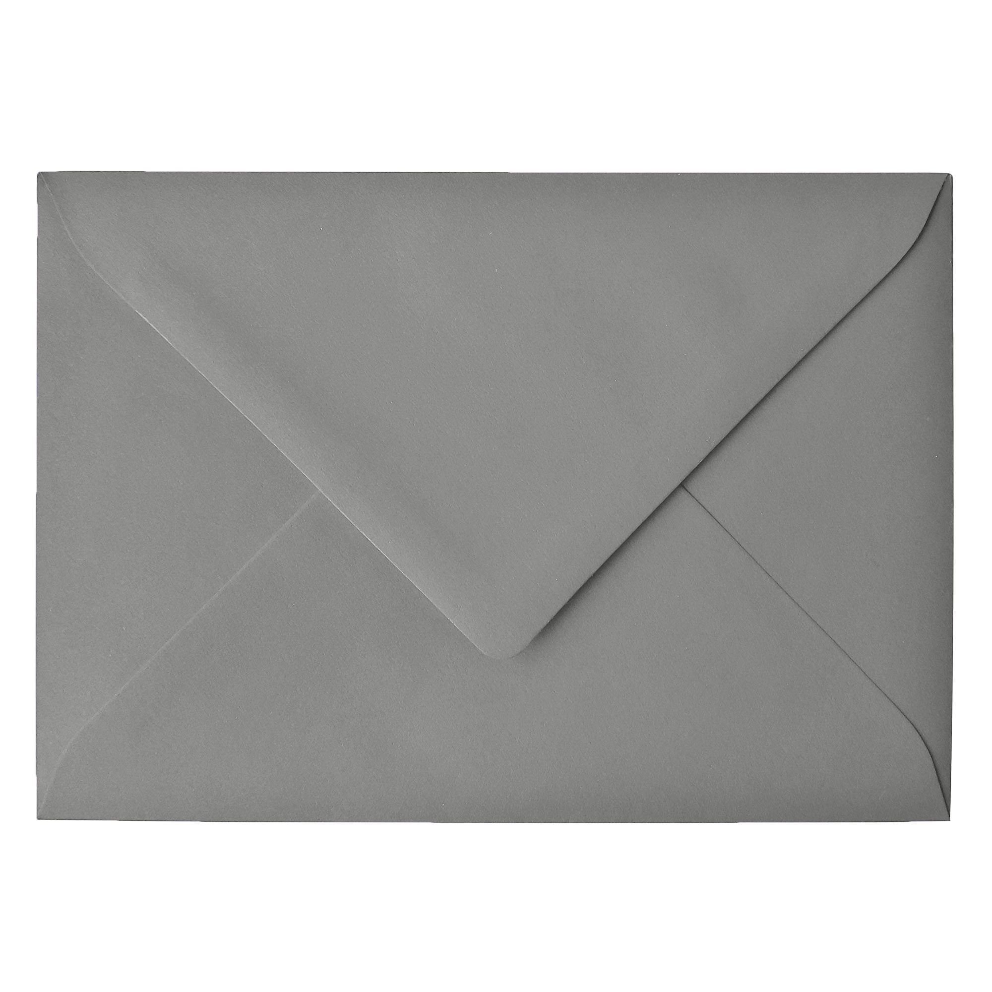 NORDEULE Briefumschlag Dunkelgrau, Kuverts mit Nassklebung ohne Fenster im Set