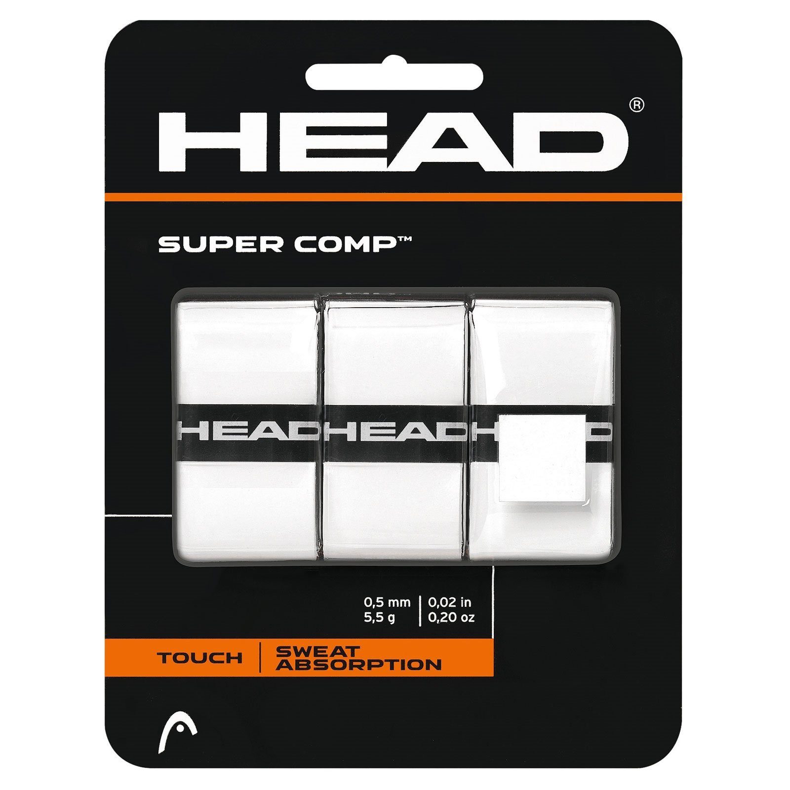 Head Griffband Overgrip Super Comp 0.5mm weiss 3er