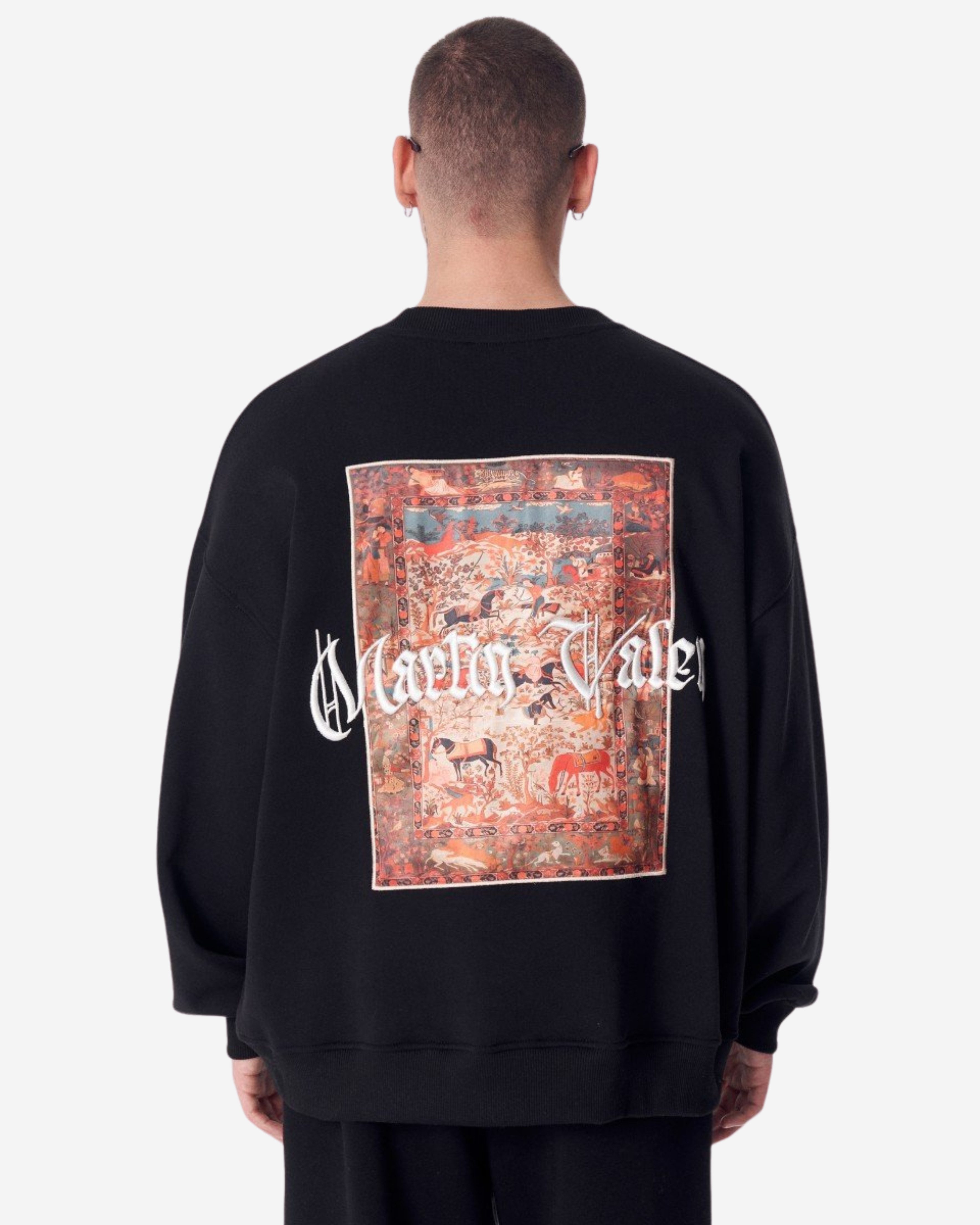 Martin Valen Kapuzenpullover Herren Heritage Fusion Schwarzer Sweatshirt