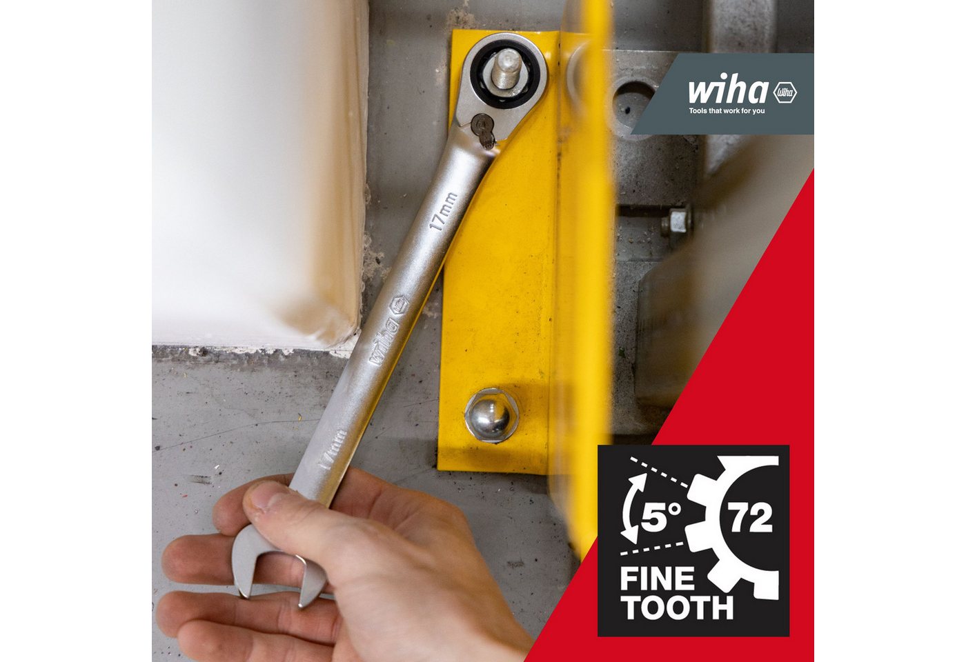 Thumbnail - Wiha Ringschlüssel (44661) - 13 tlg., Ringratschen-Gabelschlüssel Set, 12-tlg.