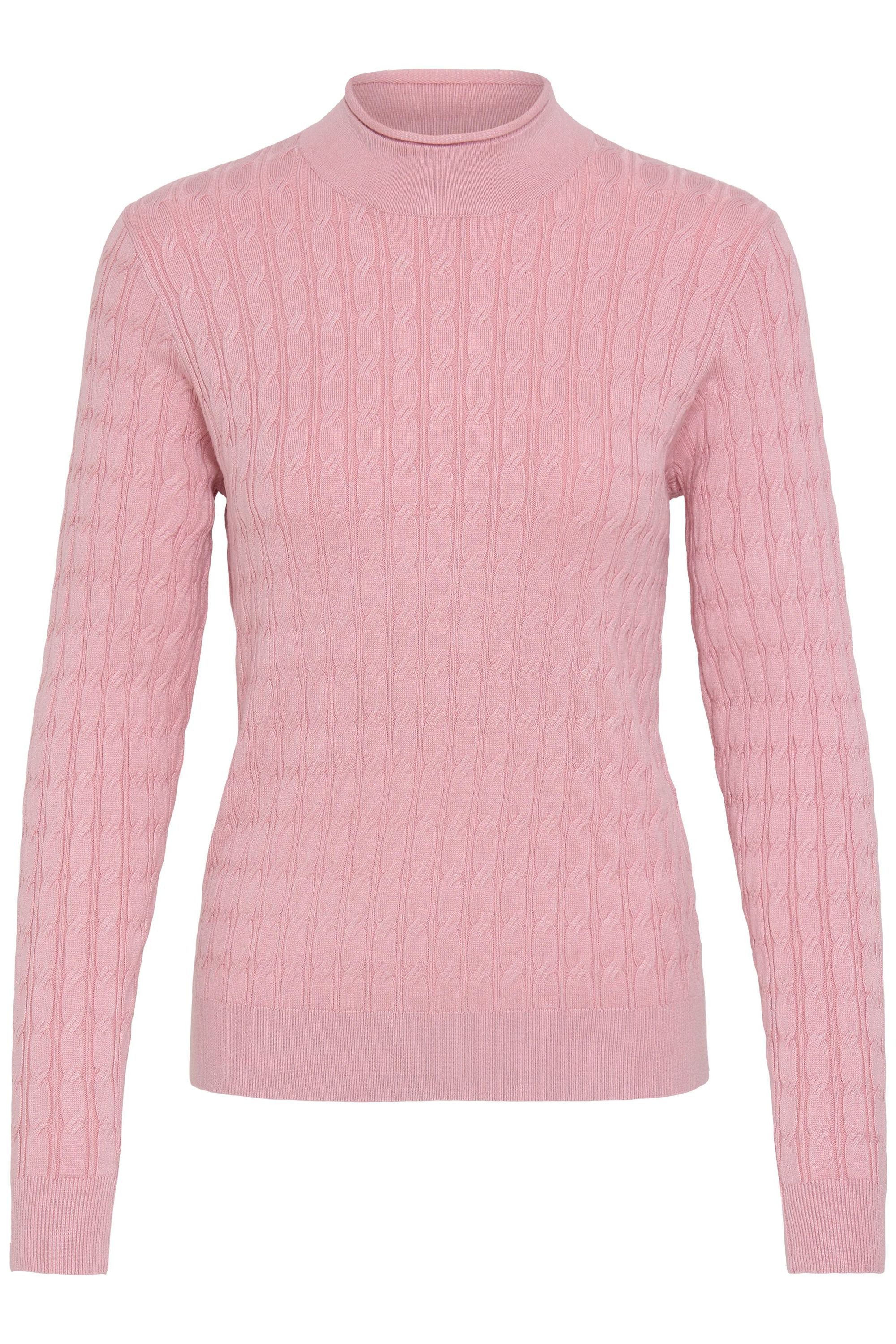 OXMO Rollkragenpullover OXISALLY Modischer Rollkragenpullover mit Zopfmuste günstig online kaufen