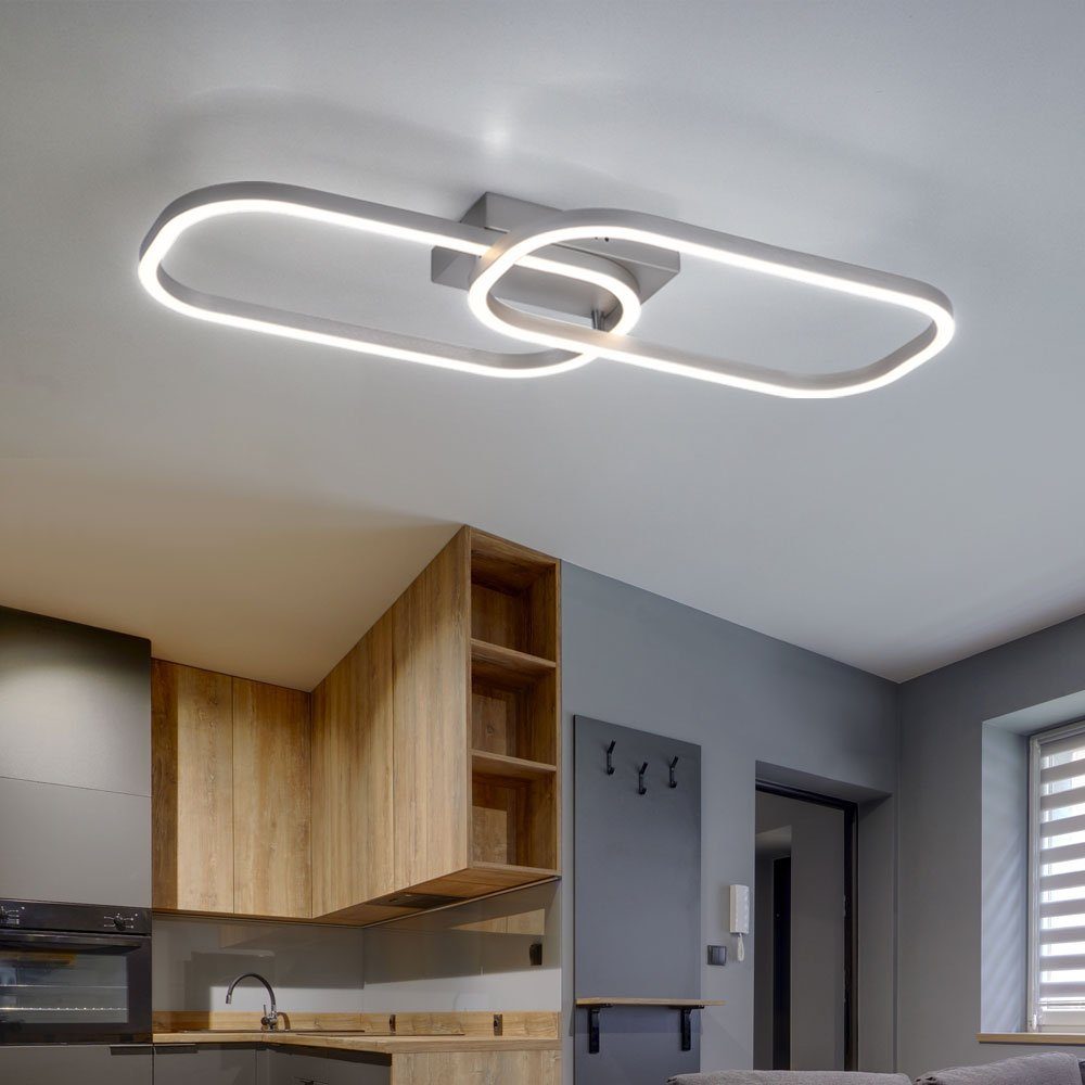 Globo LED Deckenleuchte, LED Designlampe Wohnzimmerleuchte Deckenlampe verbaut, LED-Leuchtmittel Warmweiß, fest Deckenleuchte