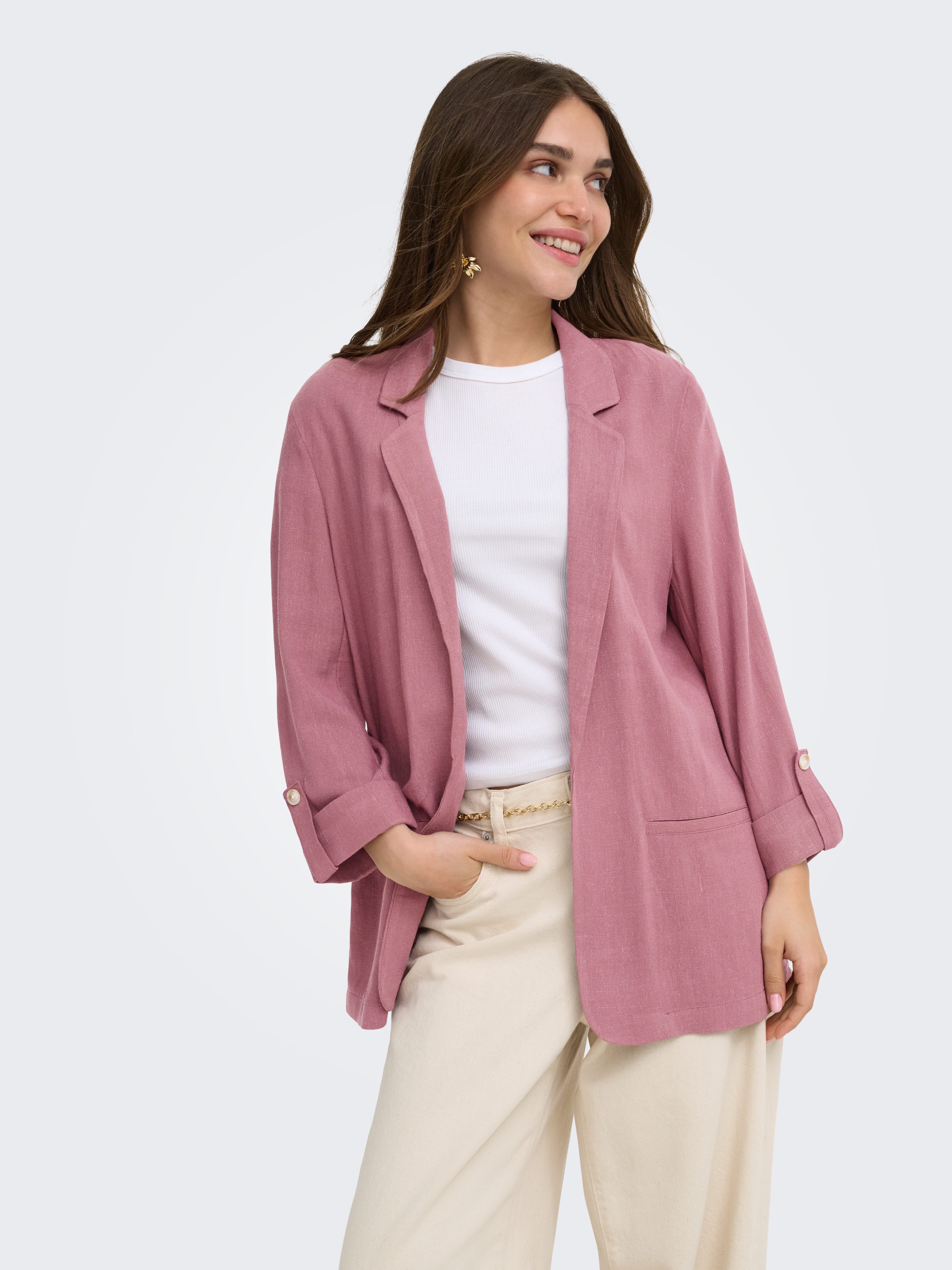 ONLY Longblazer ONLSIESTA 3/4 OPEN LIN BL BLAZE TLR NOOS