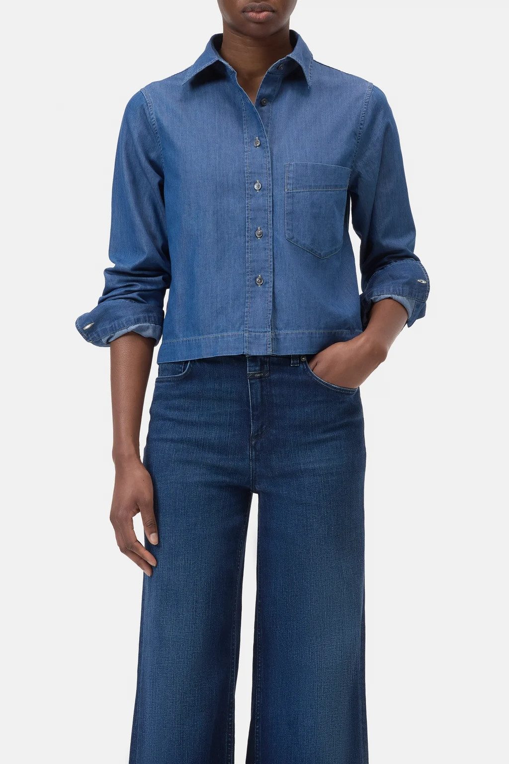 CLOSED Blusentop Cropped classic shirt