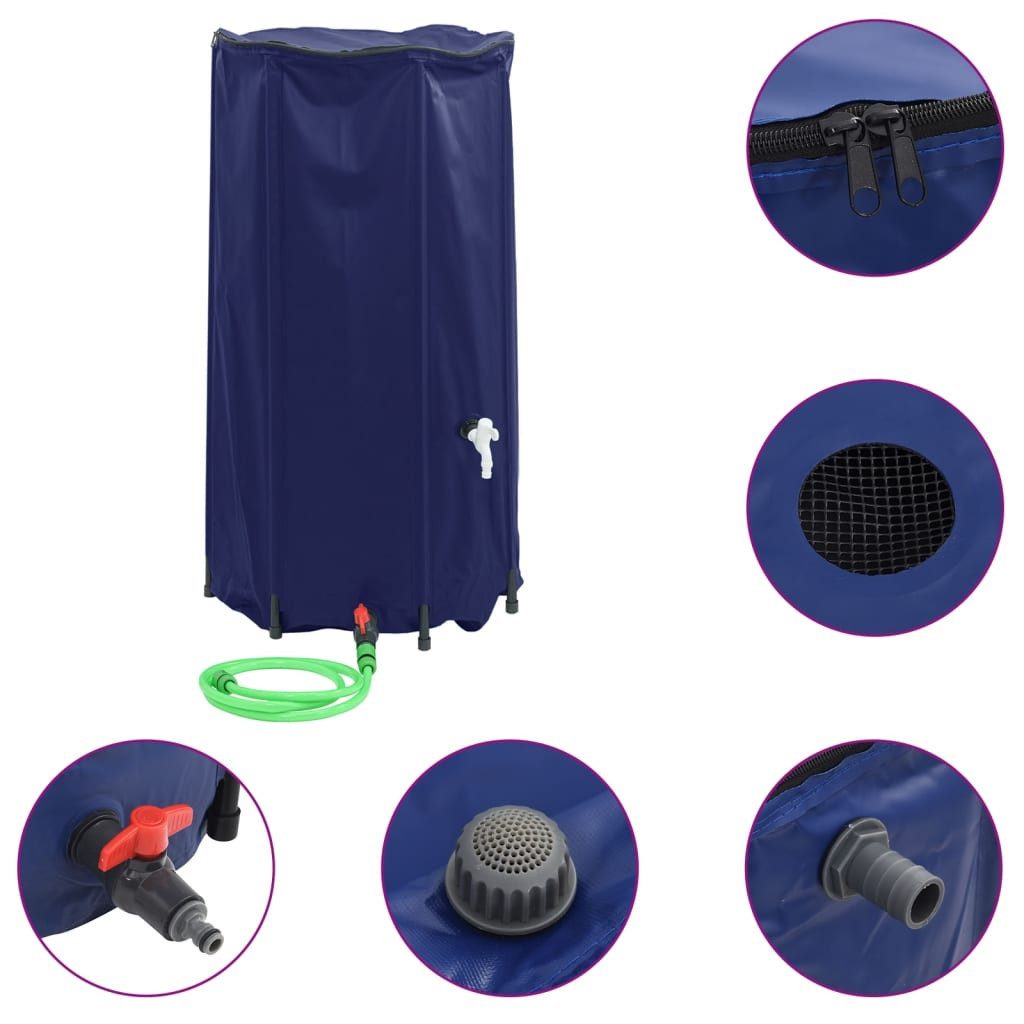 vidaXL Bewässerungssystem Wassertank mit Wasserhahn Faltbar 100 L PVC, (1-tlg)