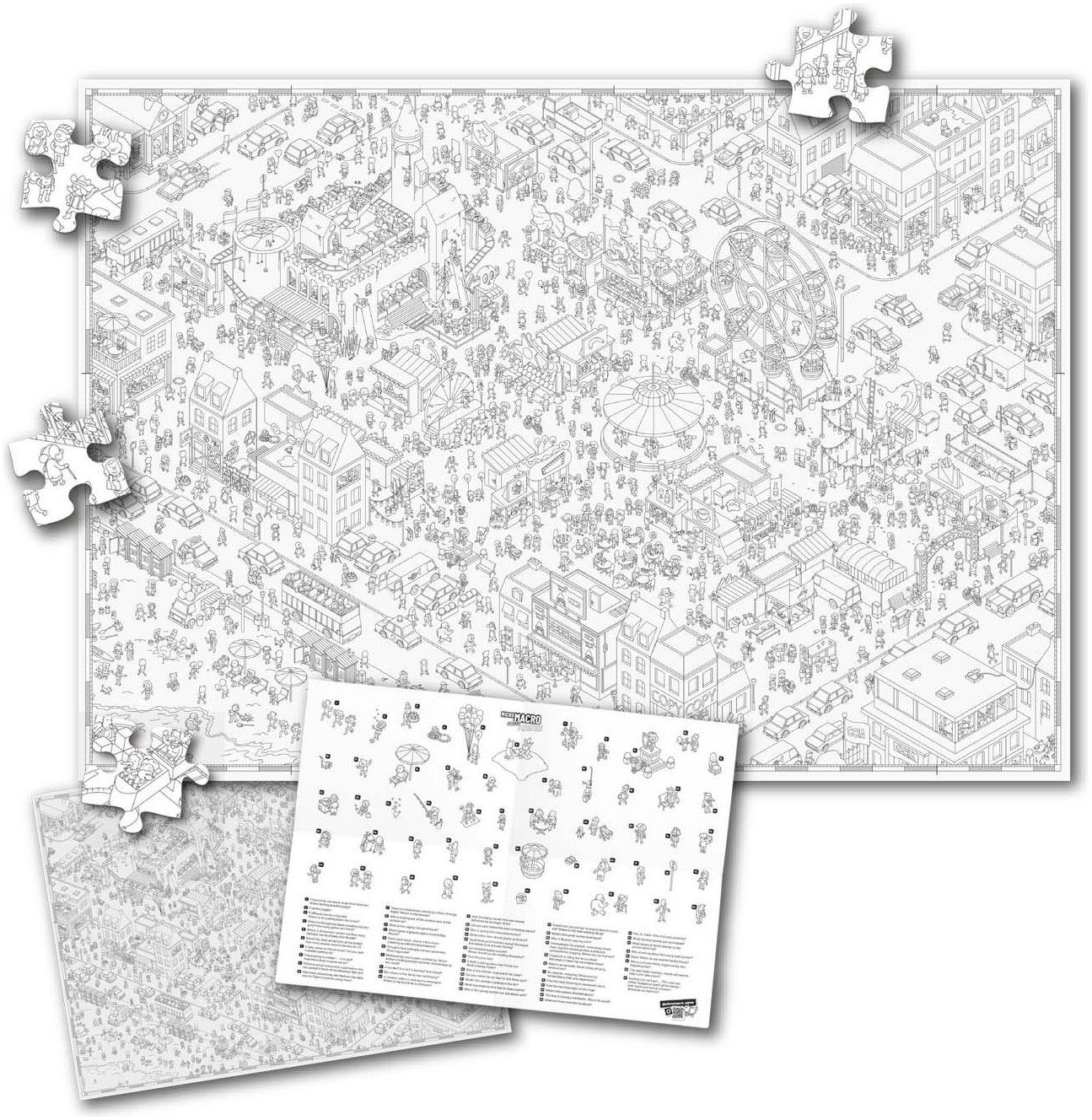 EDITION SPIELWIESE Puzzle MicroMacro Puzzle: Die Kirmes, 500 Puzzleteile, Made in Germany