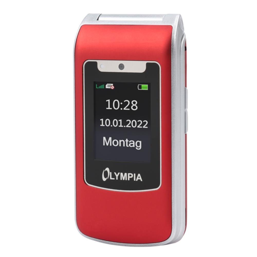 Dockingstation, rot) Duo mit OLYMPIA Style Rentnerhandy Bluetooth, OFFICE 4G (inklusive Klapphandy