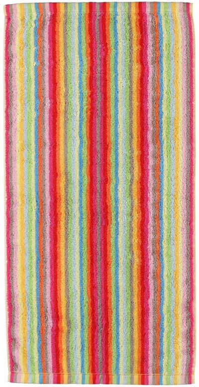 Cawö Badetuch Lifestyle Streifen, Walkfrottee (1-St), mit farbenfrohen Streifen