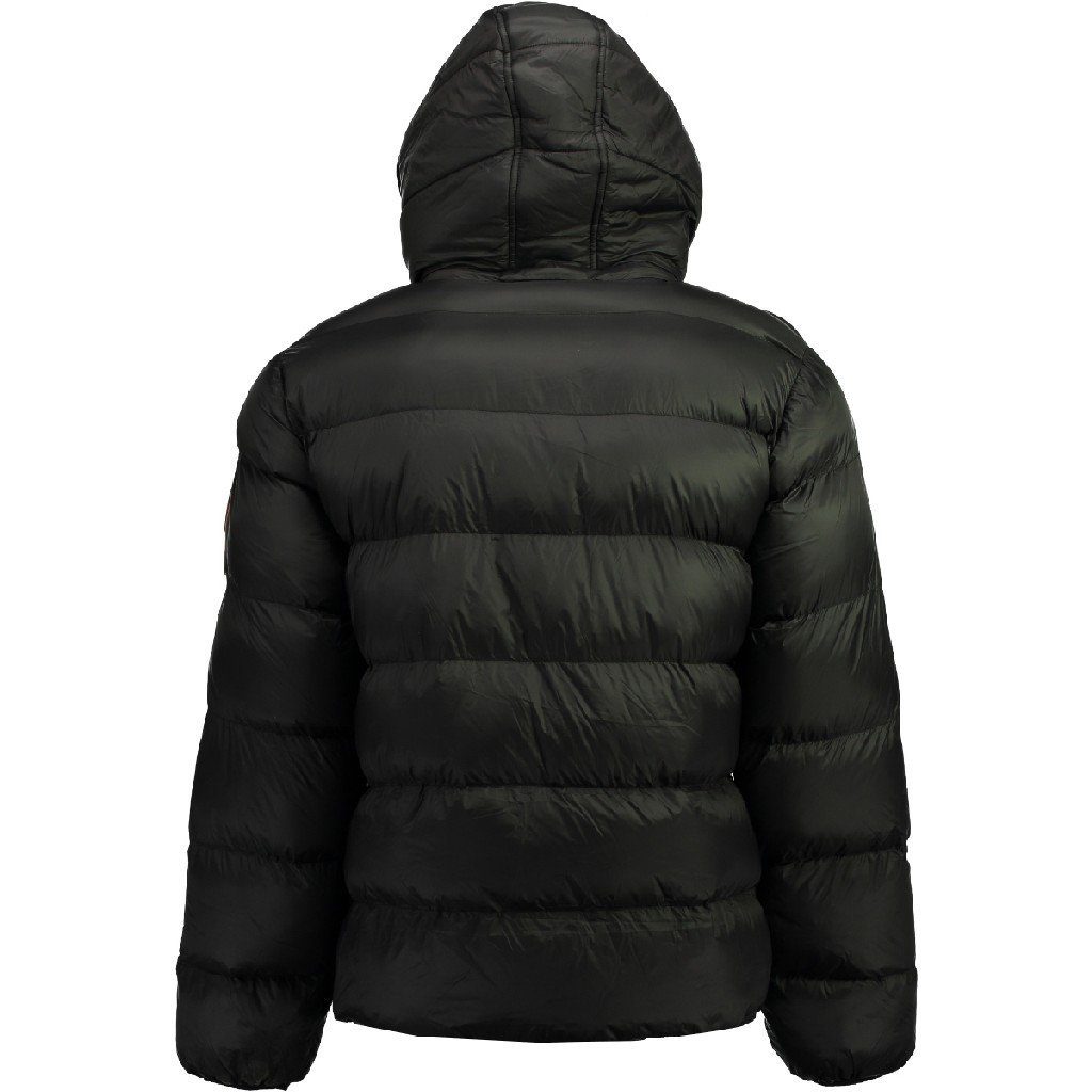 mit Großen Größen Winterjacke Geographical abnehmbarer gefütterte in Schwarz mit Citernier Steppjacke Kapuze, auch enthältich, warme Norway Stehkragen, Herren