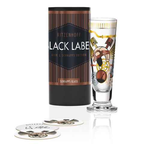 Ritzenhoff Schnapsglas Black Label Werner Bohr 52 ml, Kristallglas