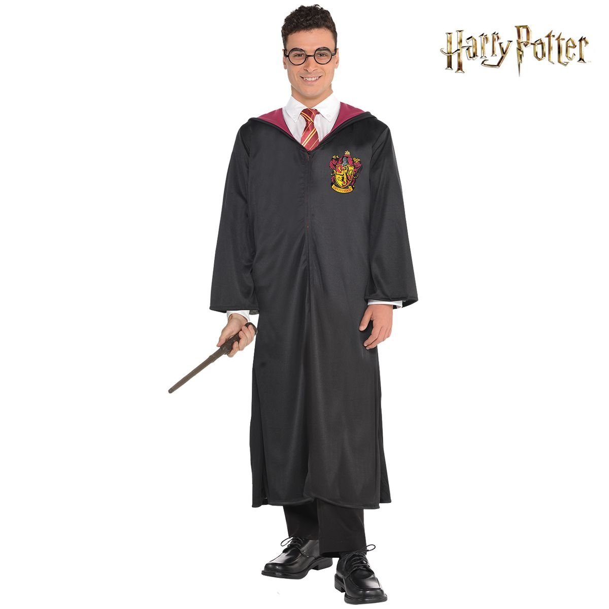 Riethmüller Kostüm Harry Potter Gryffindor Umhang mit Zauberstab für Erwachsene