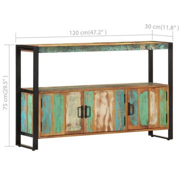 vidaXL Sideboard Sideboard 120x30x75 cm Altholz Massiv (1 St)